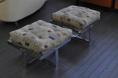 Pair of Chrome Stools, 1970s