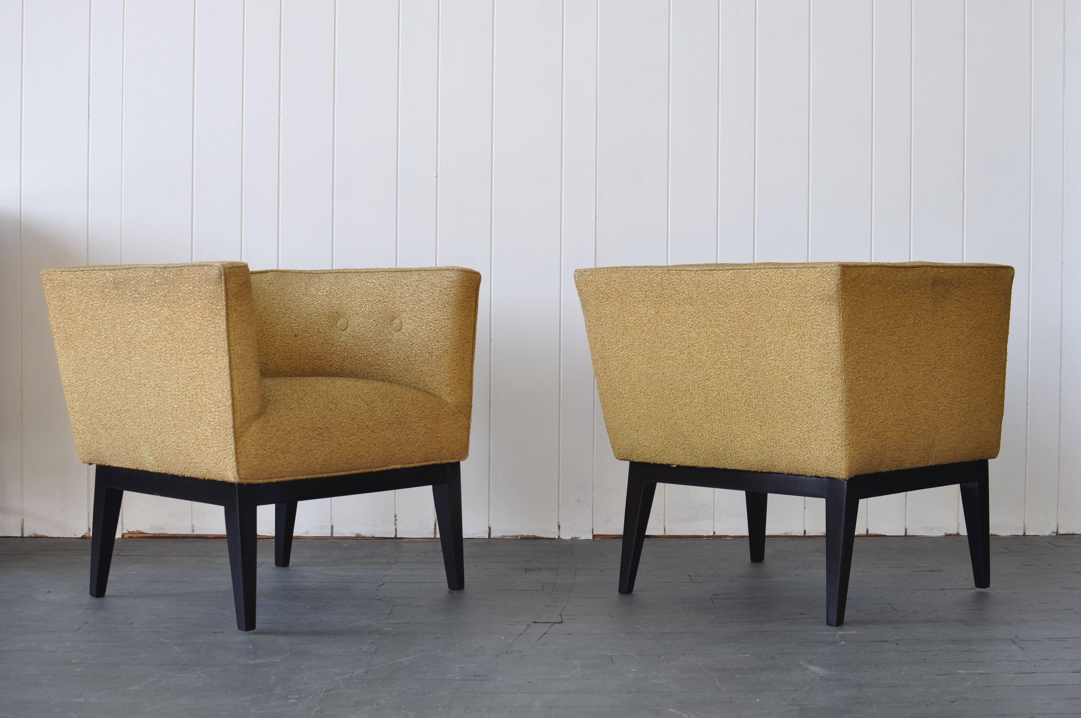 Pair of 1950s cube chairs.