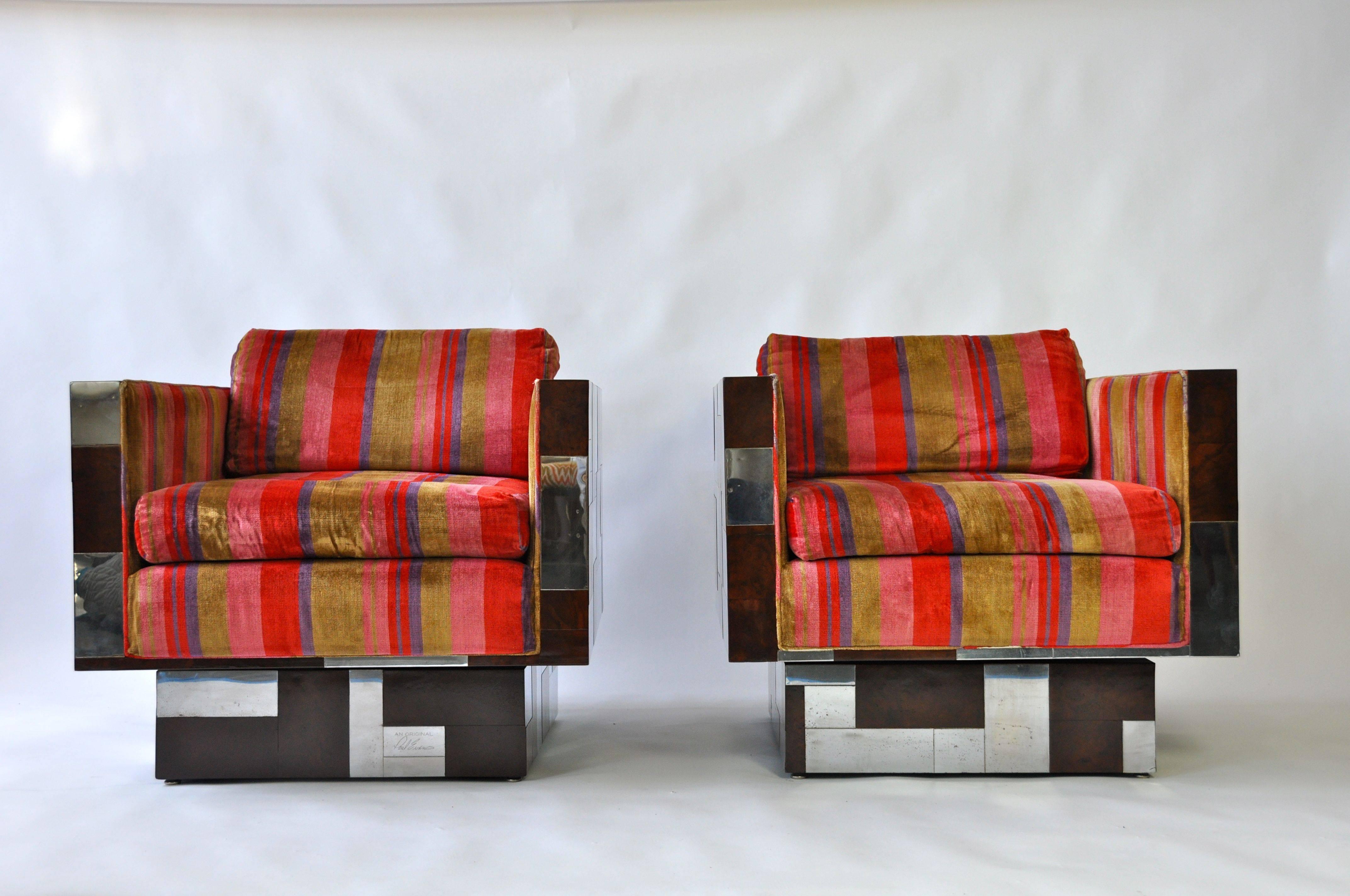 American Pair of Paul Evans Lounge Chairs