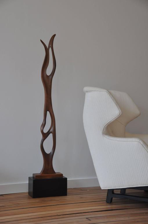 Large Wood Floor Sculpture by David Young For Sale at 1stDibs