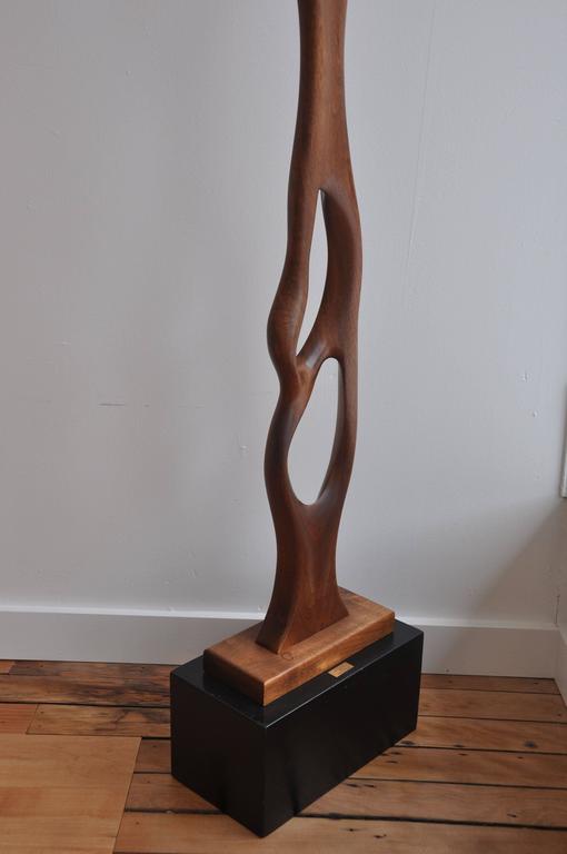 Large Wood Floor Sculpture by David Young For Sale at 1stDibs