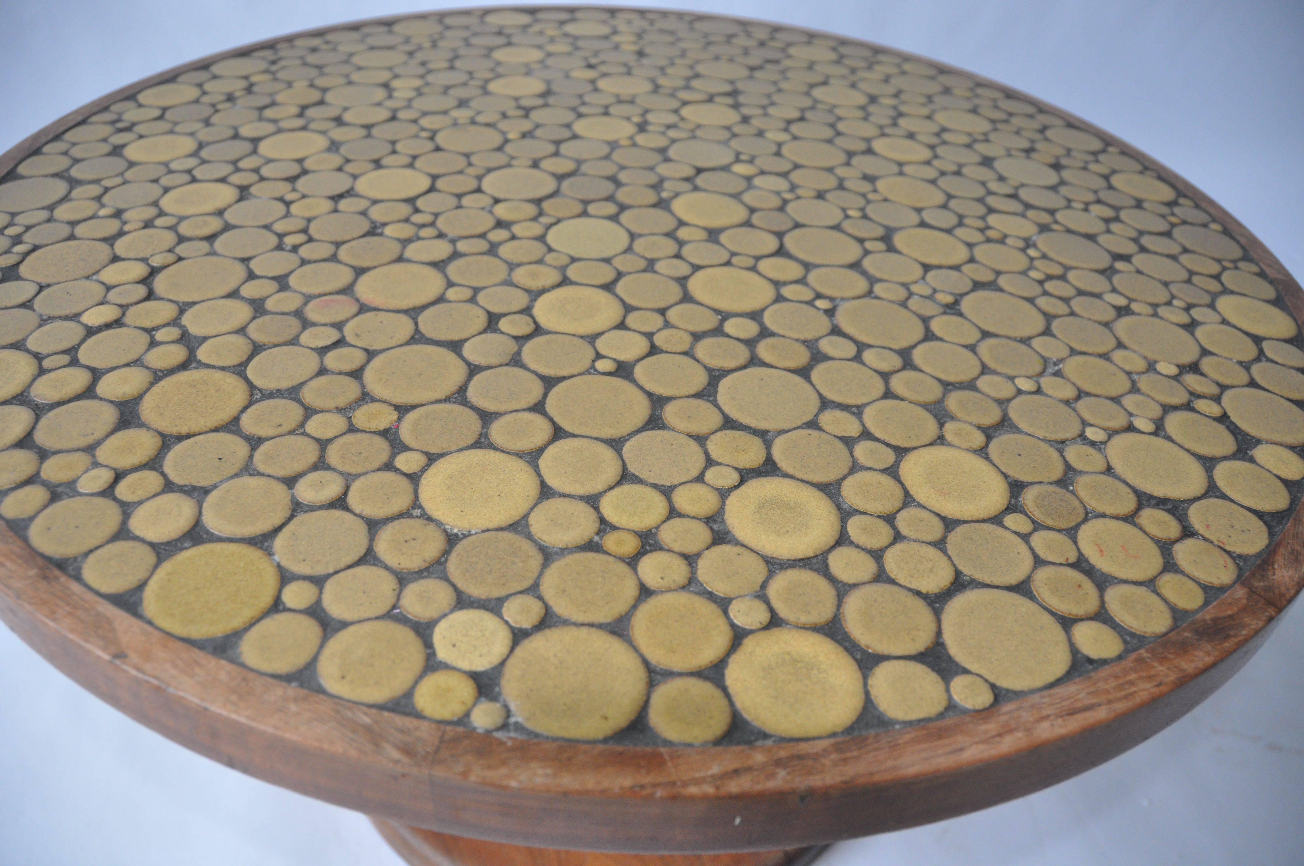 Mid-Century Modern Ceramic Tile-Top Coffee Table by Gordon and Jane Martz