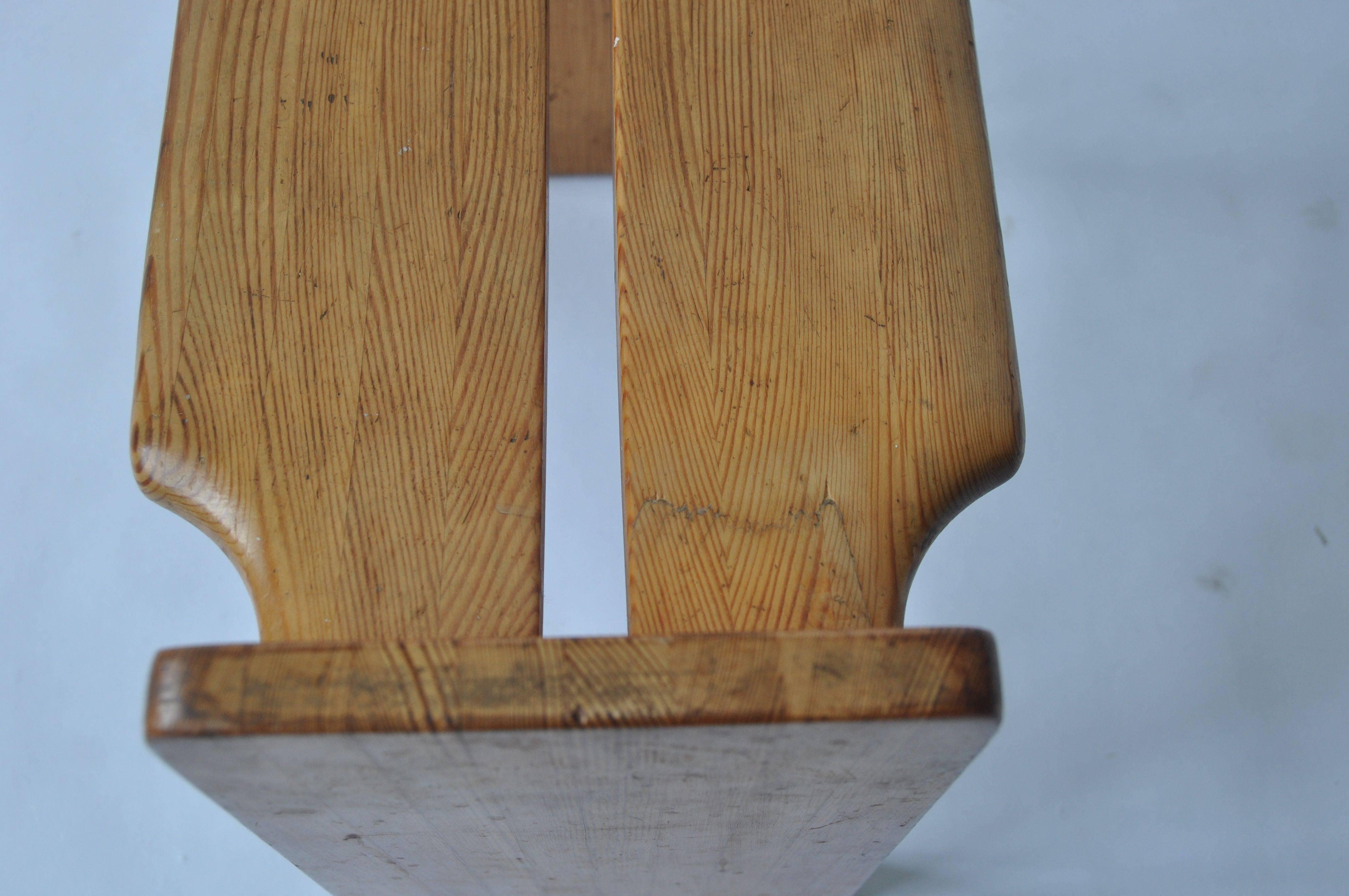 20th Century Solid Pine Stool by Gilbert Marklund For Sale