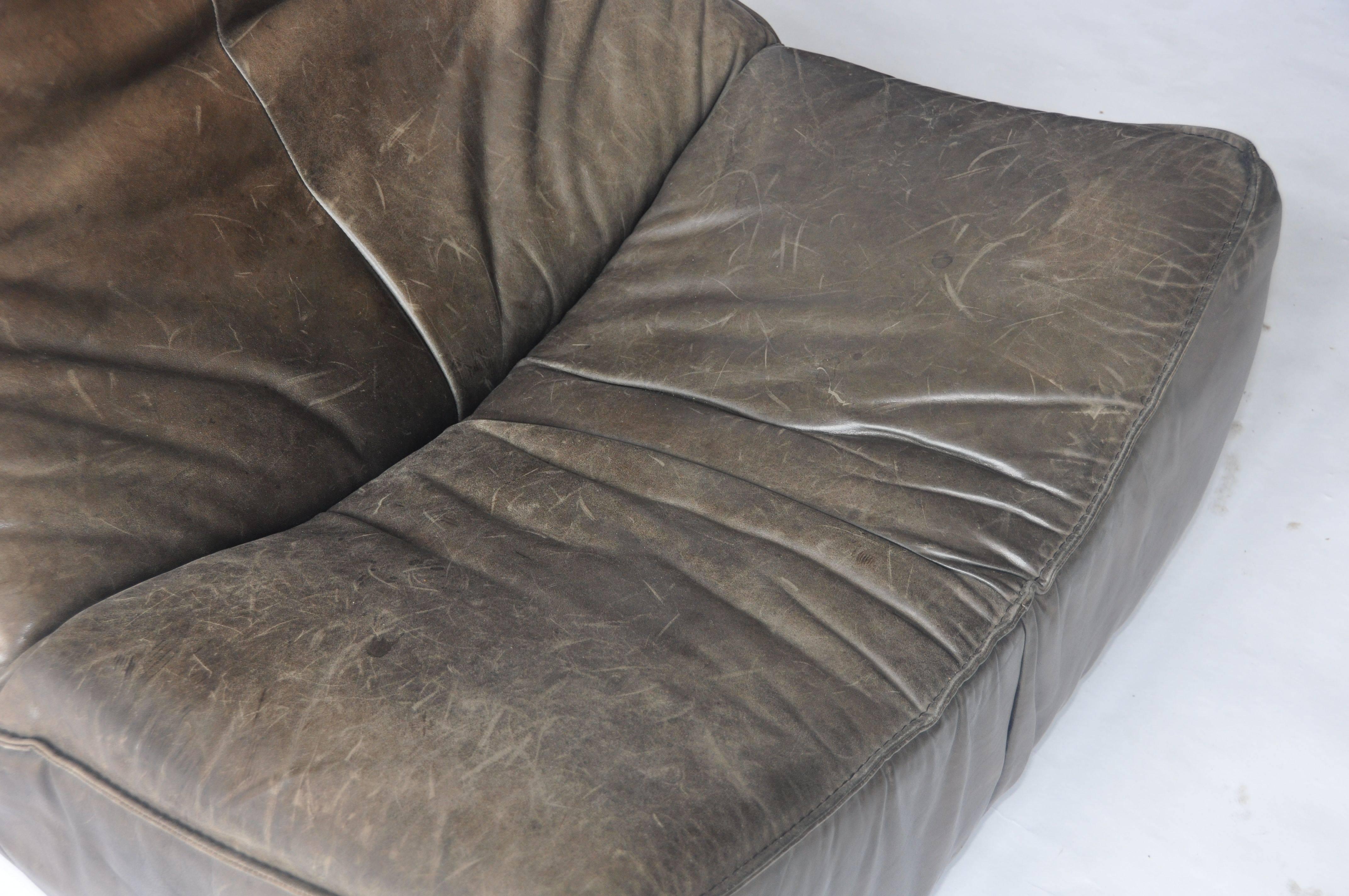 Mid-Century Modern 1970s Leather Chair by Gerard Van Den Berg for Montis For Sale