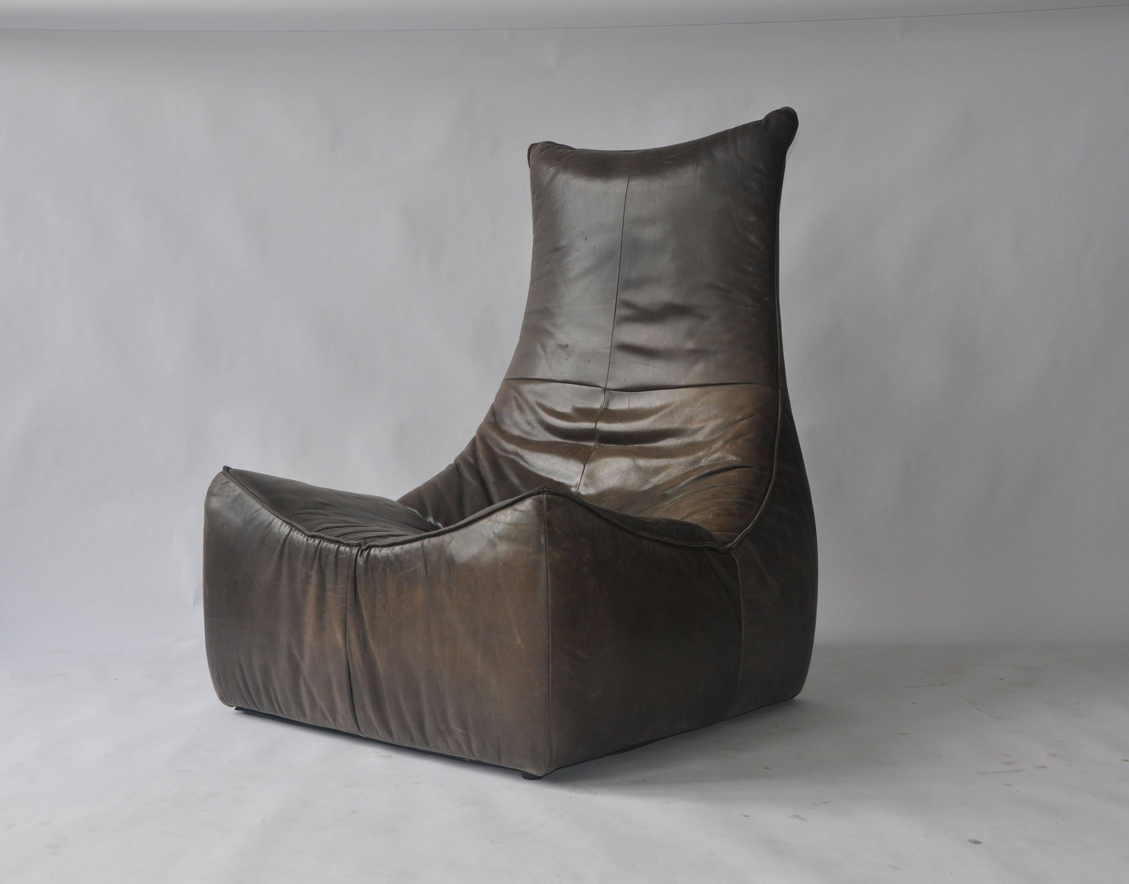 1970s Leather Chair by Gerard Van Den Berg for Montis For Sale 3