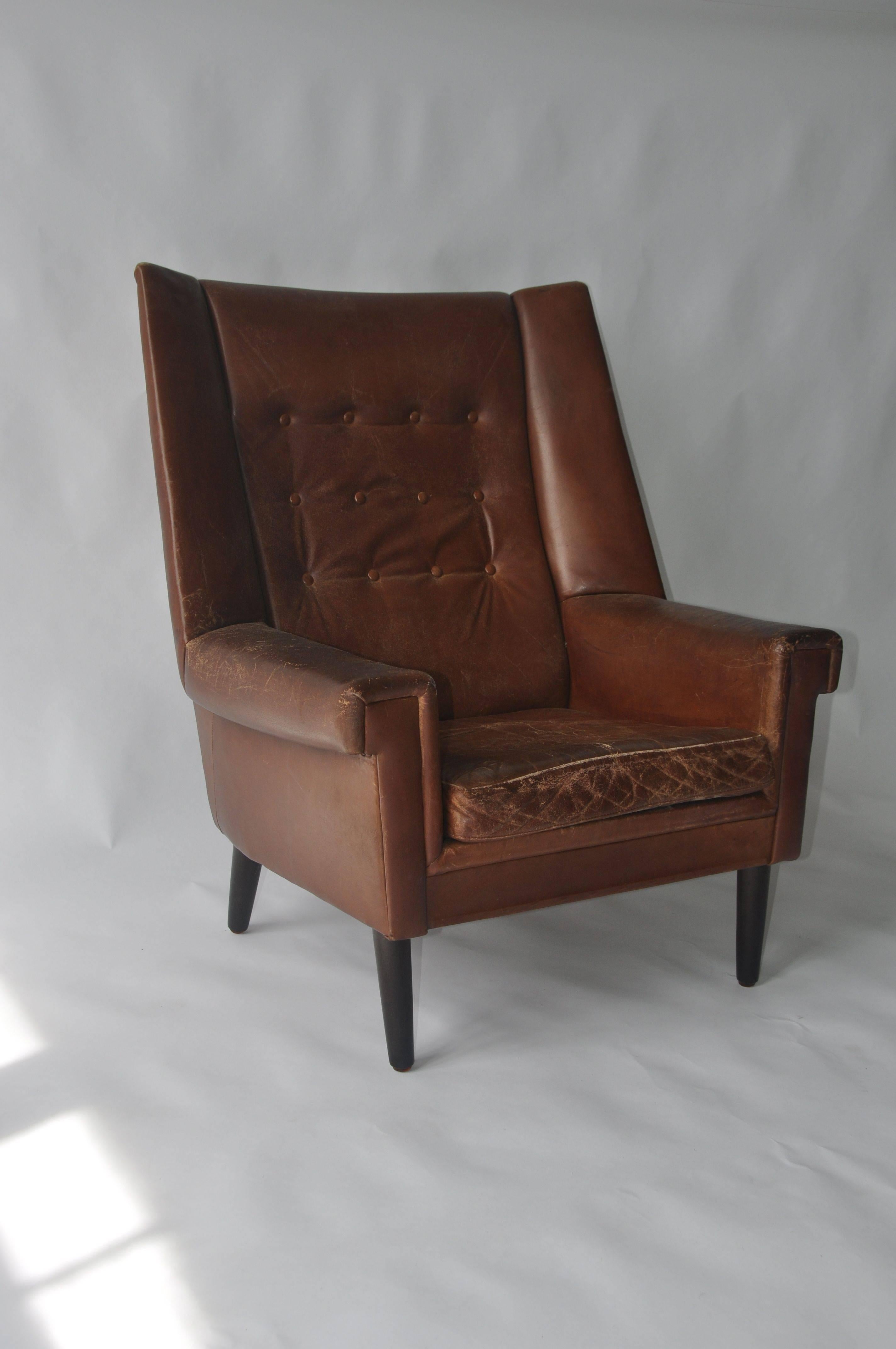 danish high back chair