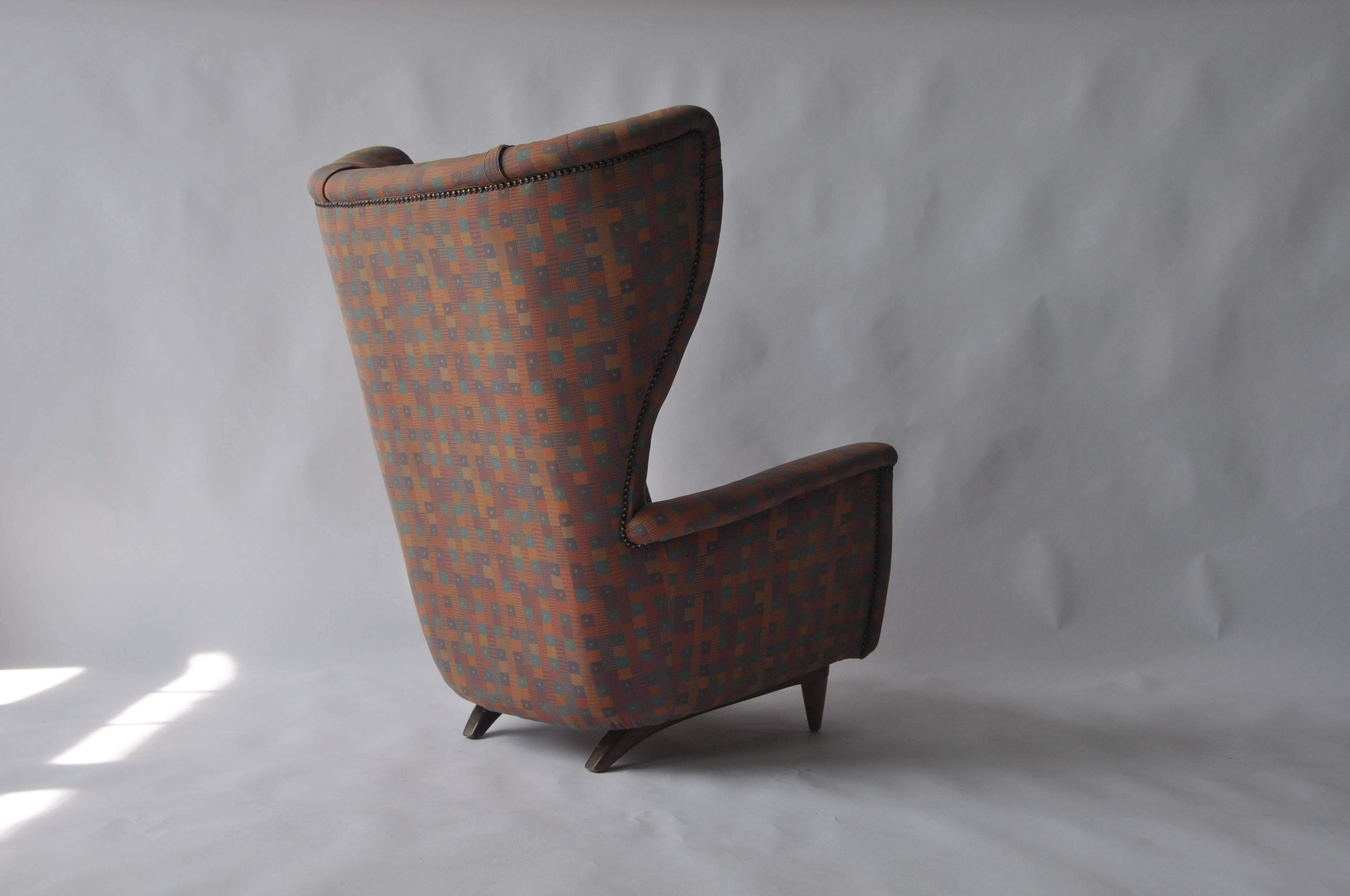 Danish 1950s Wingback Chair For Sale