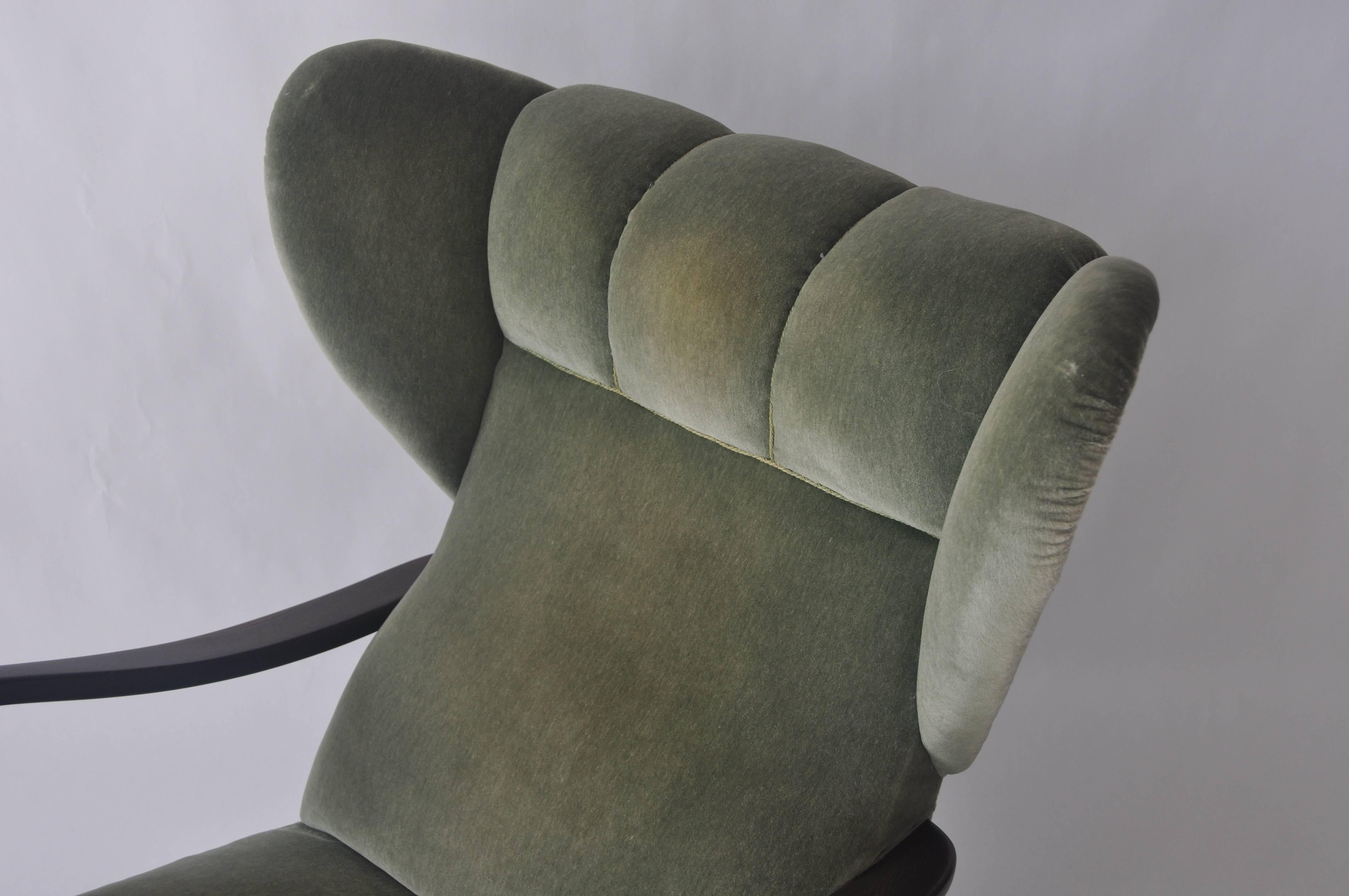 1950s Danish Wingback Lounge Chair 1