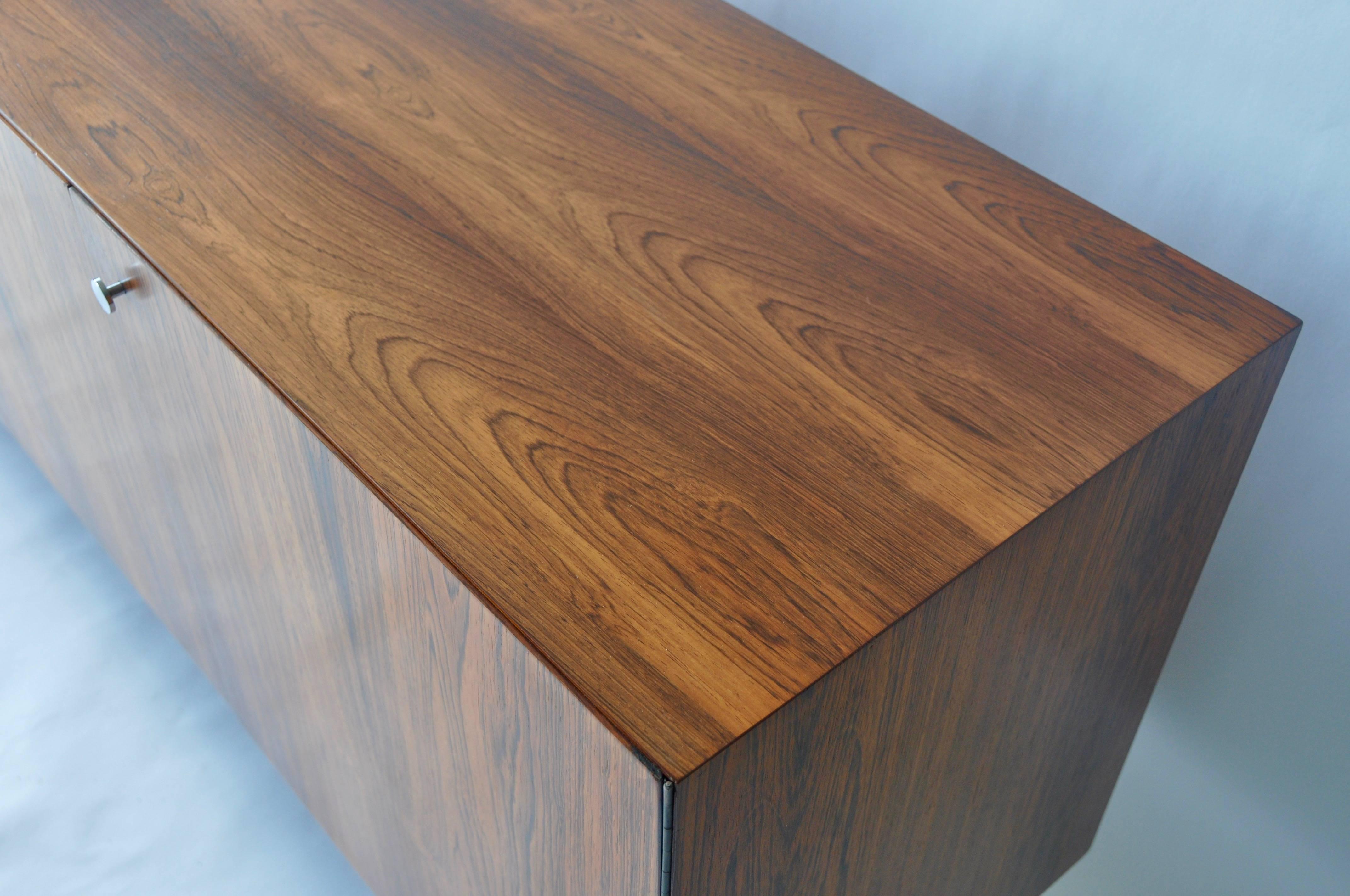 Polished Rosewood Credenza by Poul Norreklit