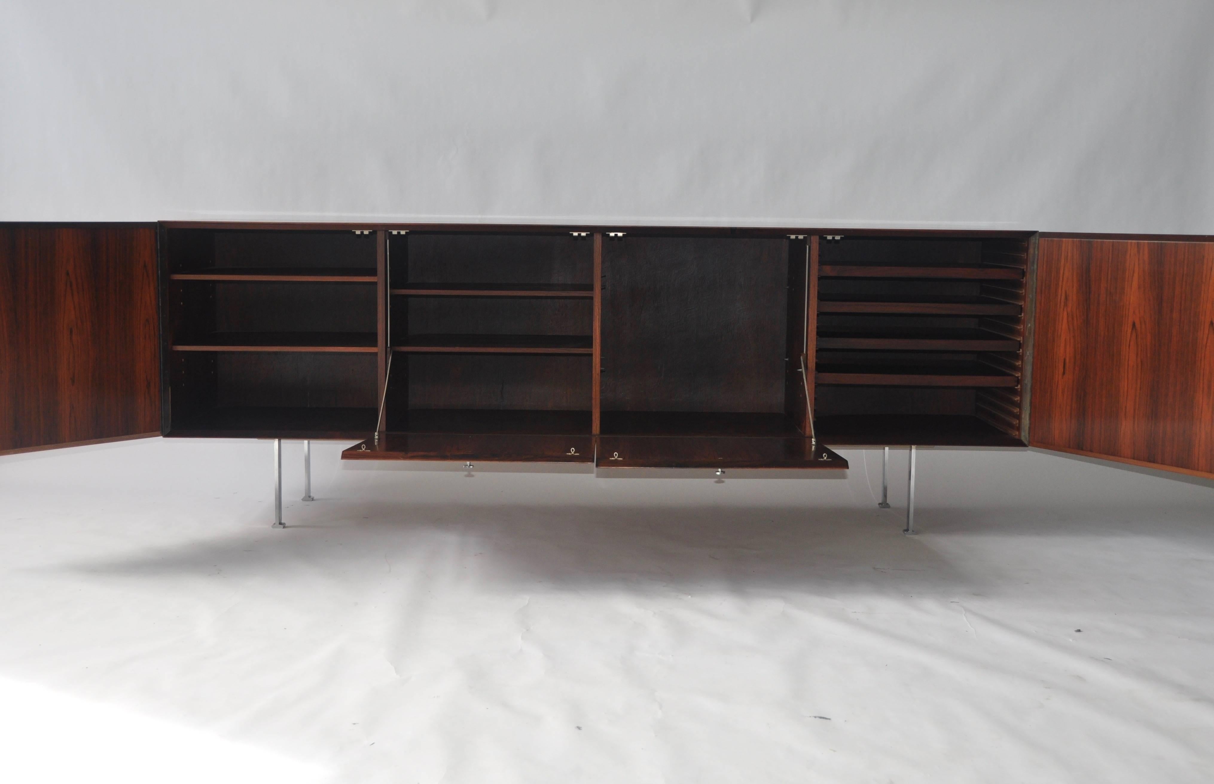 Rosewood Credenza by Poul Norreklit In Good Condition In Turners Falls, MA