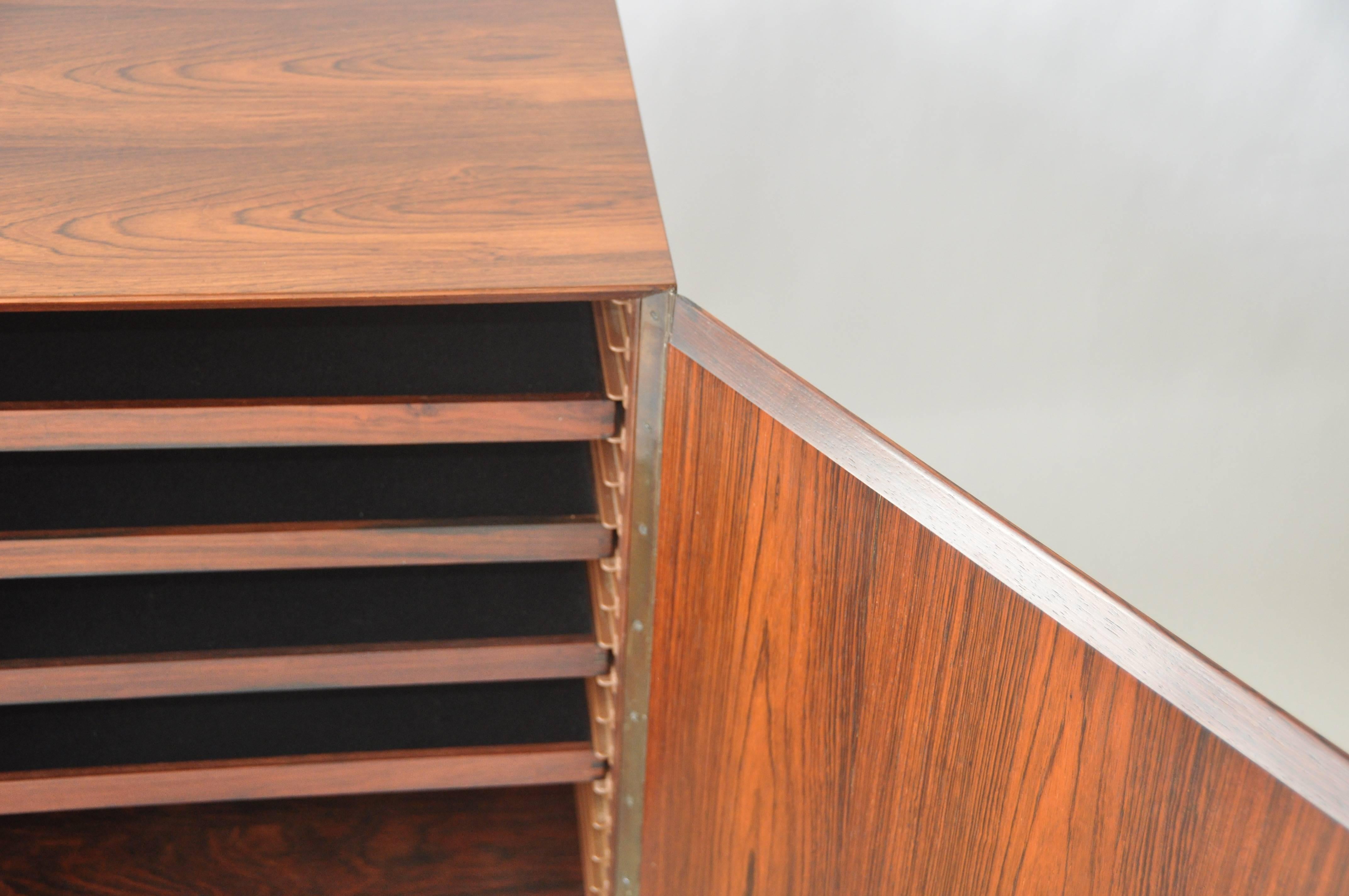 Steel Rosewood Credenza by Poul Norreklit
