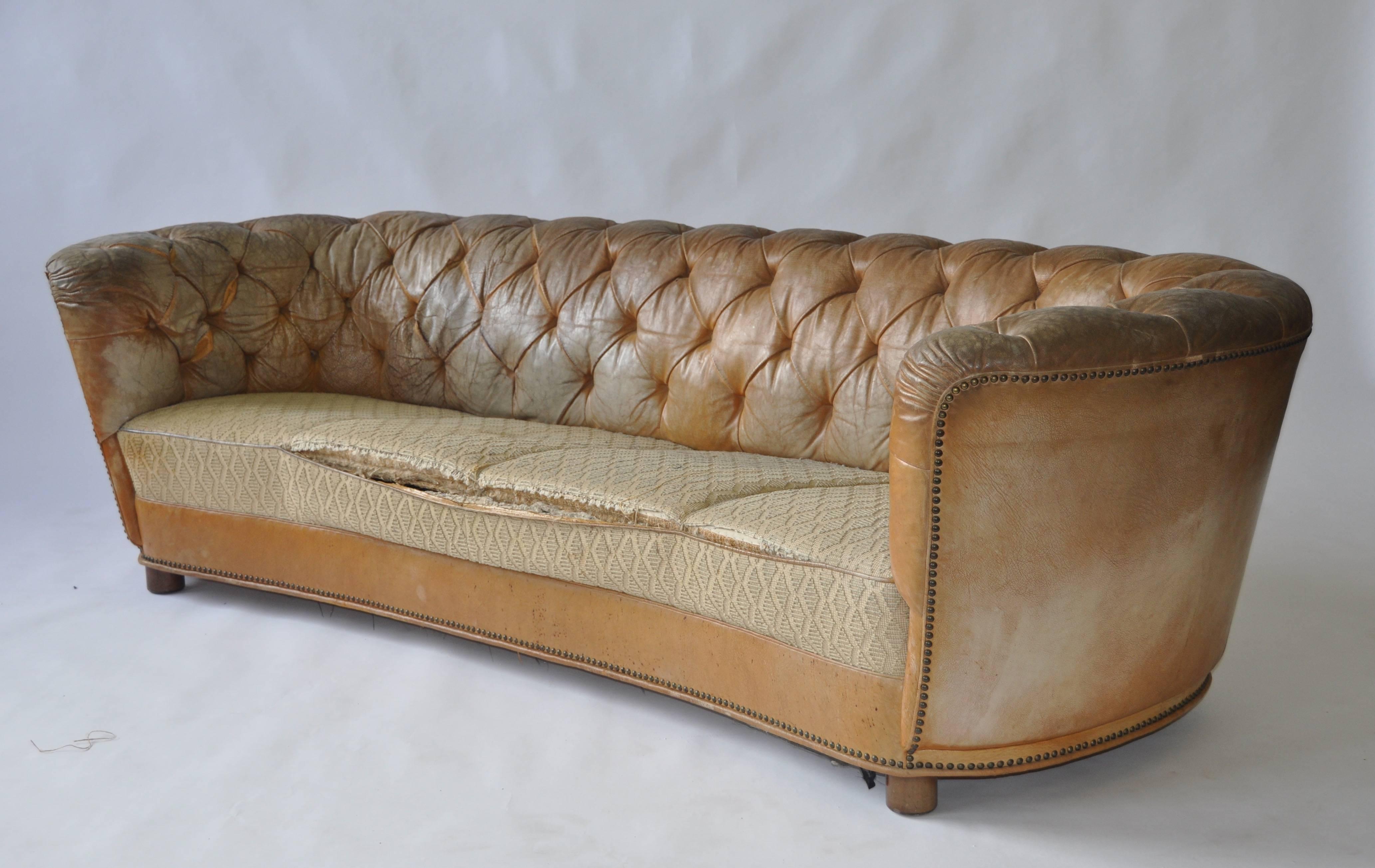 1940s Fritz Hansen sofa. Denmark.