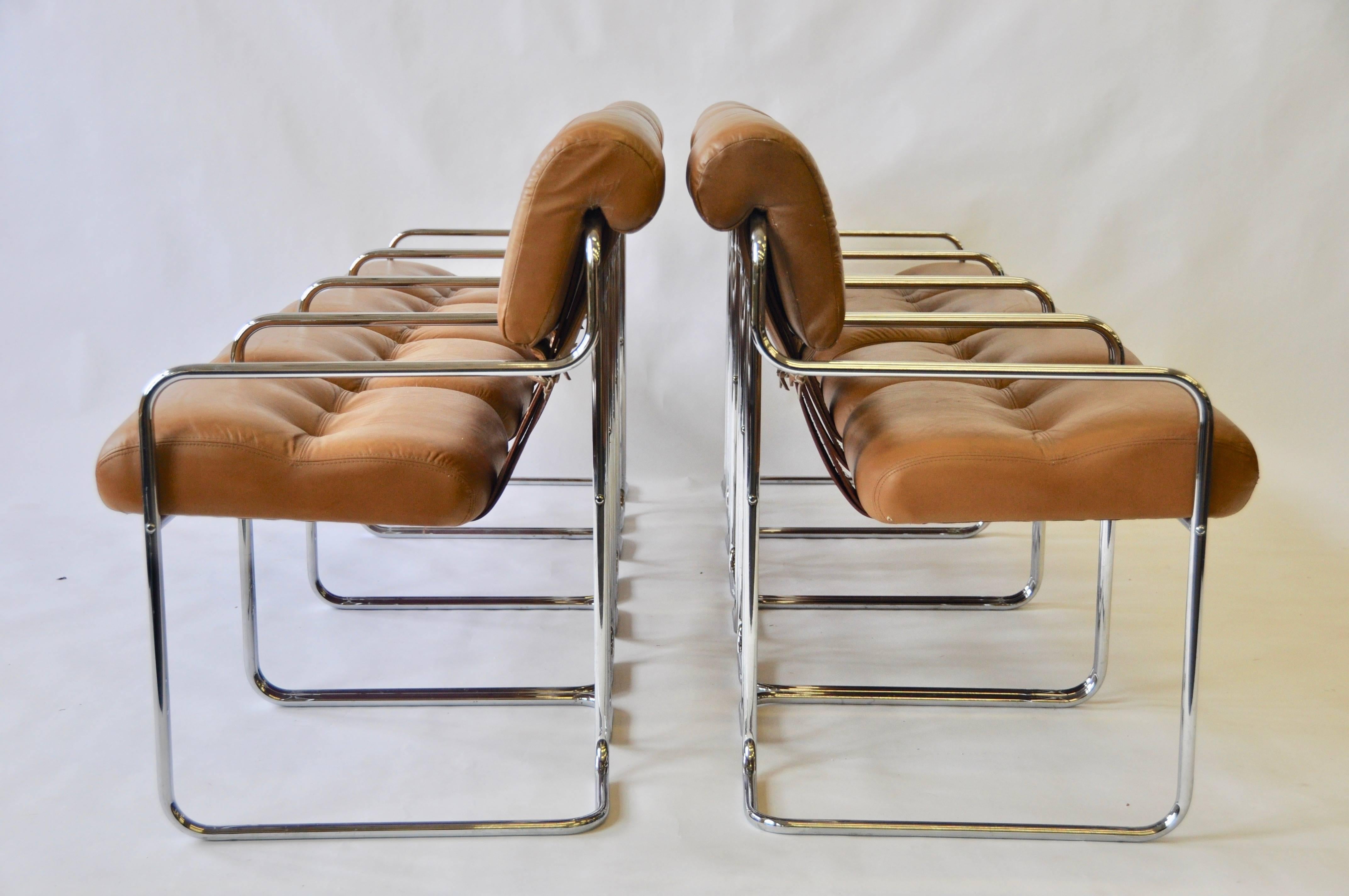 Mid-Century Modern Set of Eight Pace Tucroma Chairs