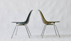 Pair of Charles Eames Shell Chairs with Lounge Base