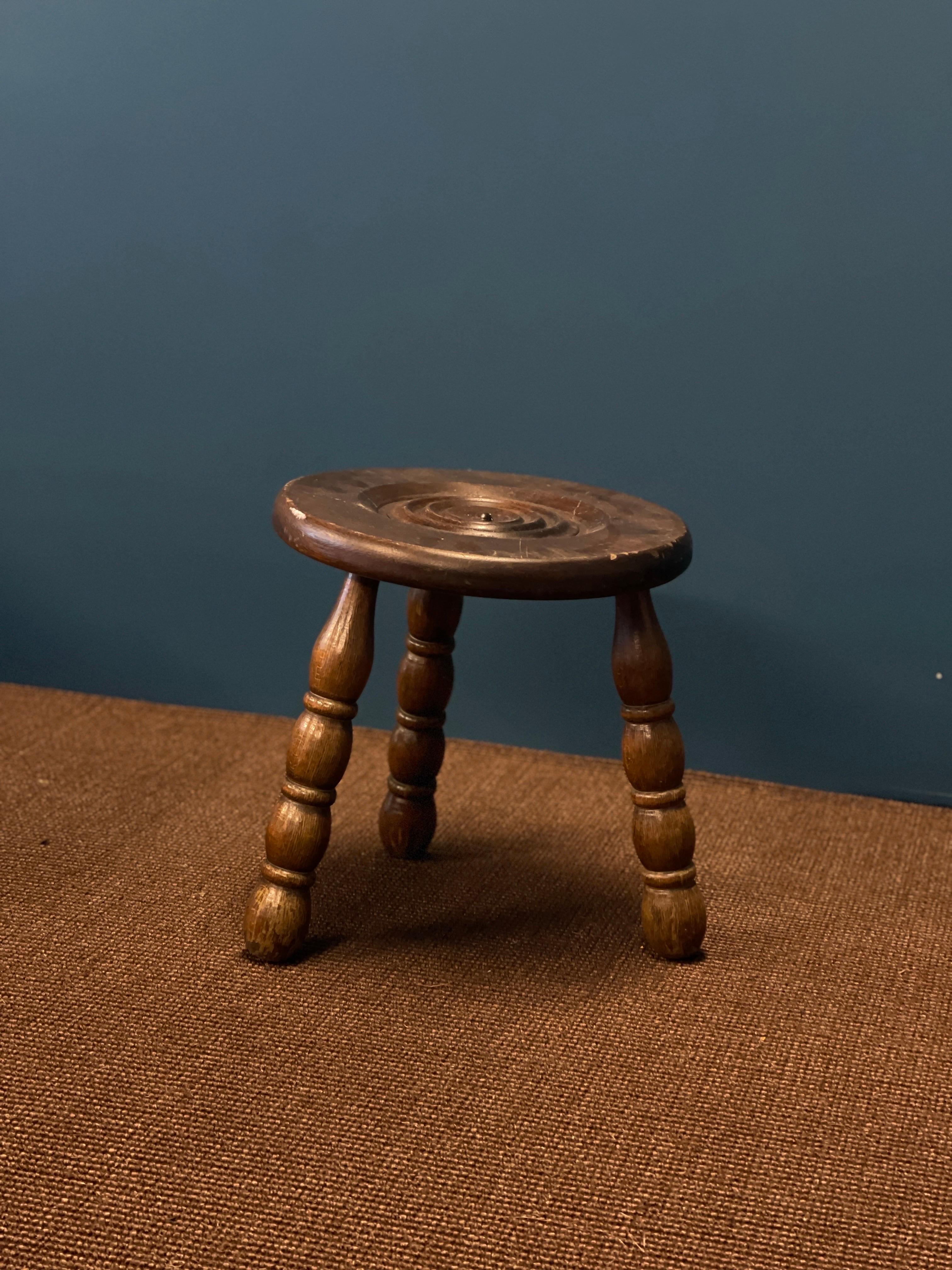 Brutalist French 20th century milking stool