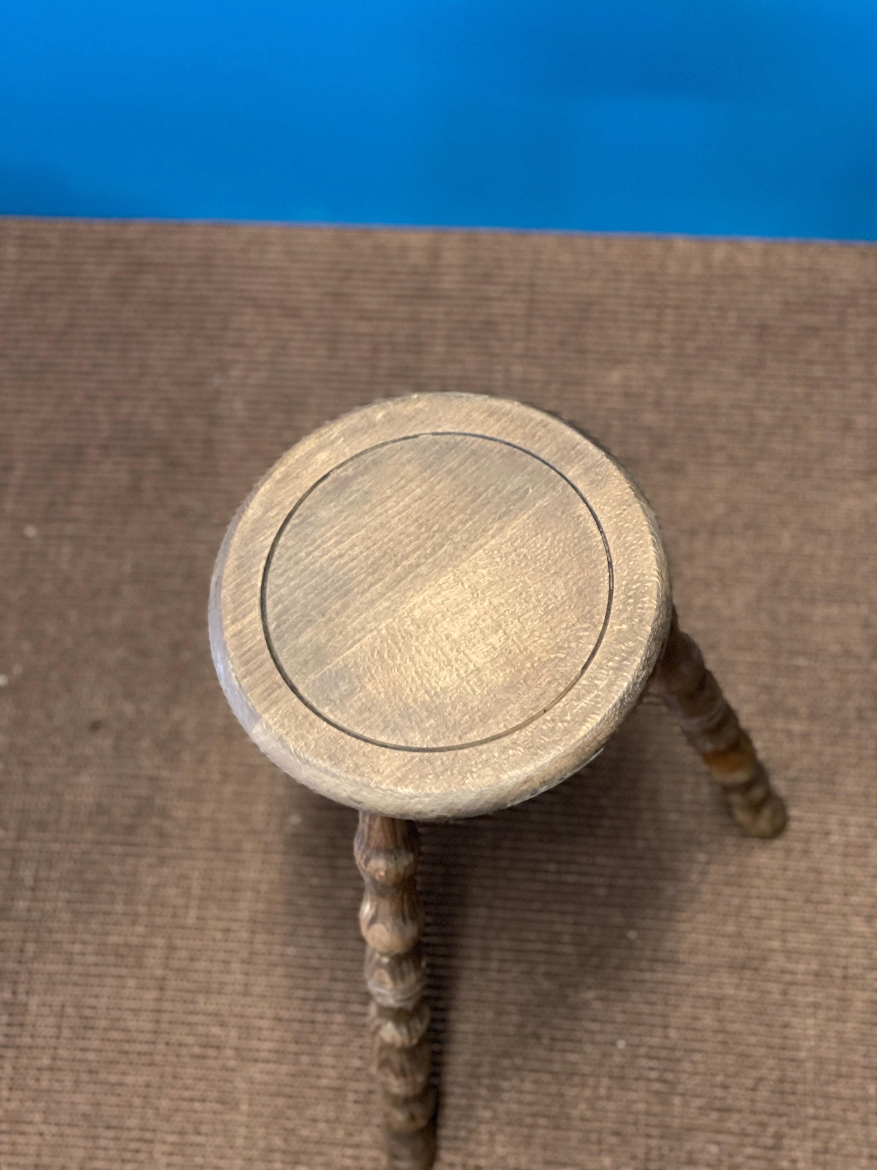Turned French bobbin stool - Brutalist