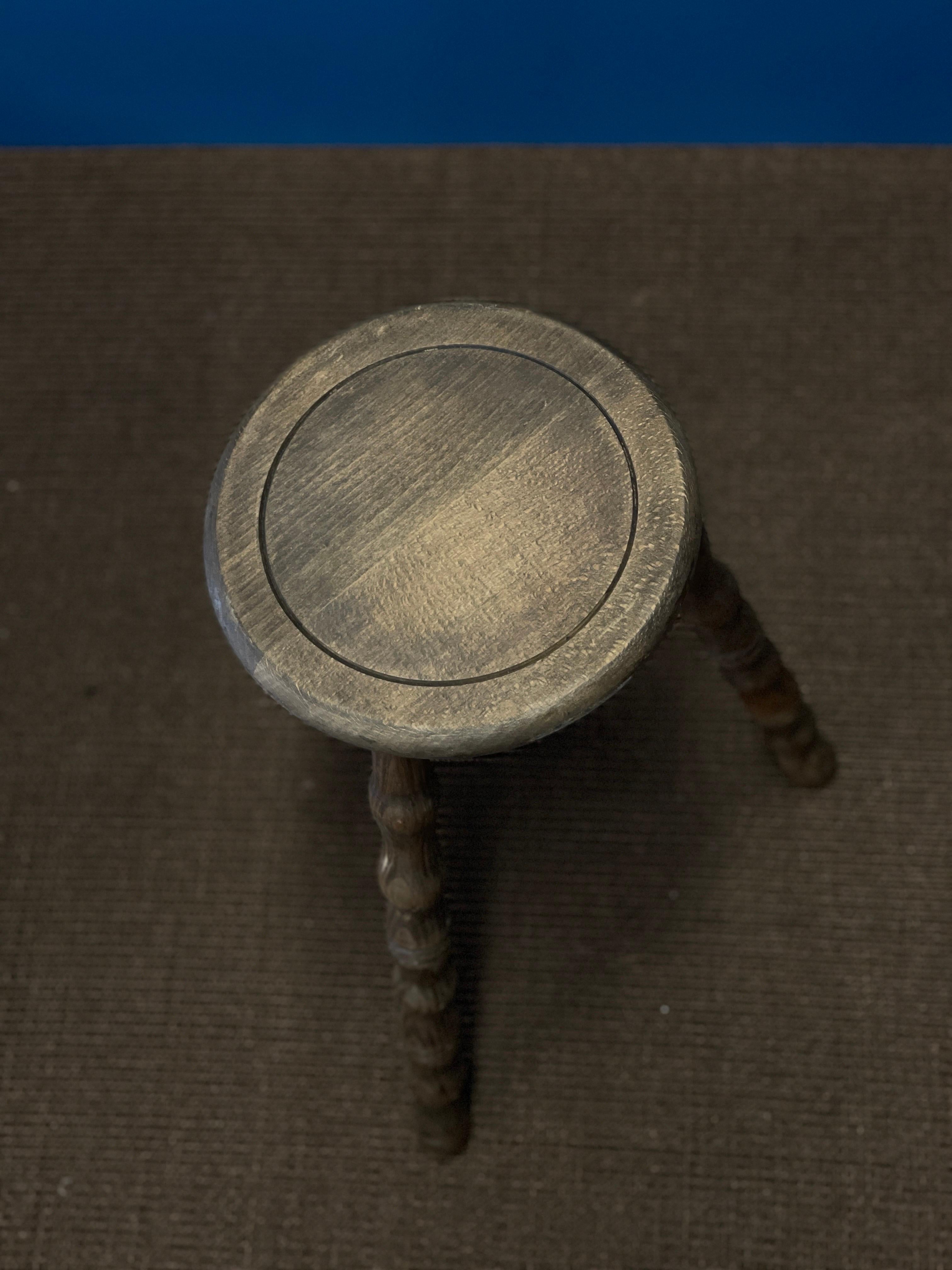French bobbin stool - Brutalist In Fair Condition In Knokke-Heist, BE