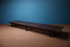 Raro Banco Vintage Mucki de palisandro de Sergio Rodrigues, 1958, 80 cm de profundidad