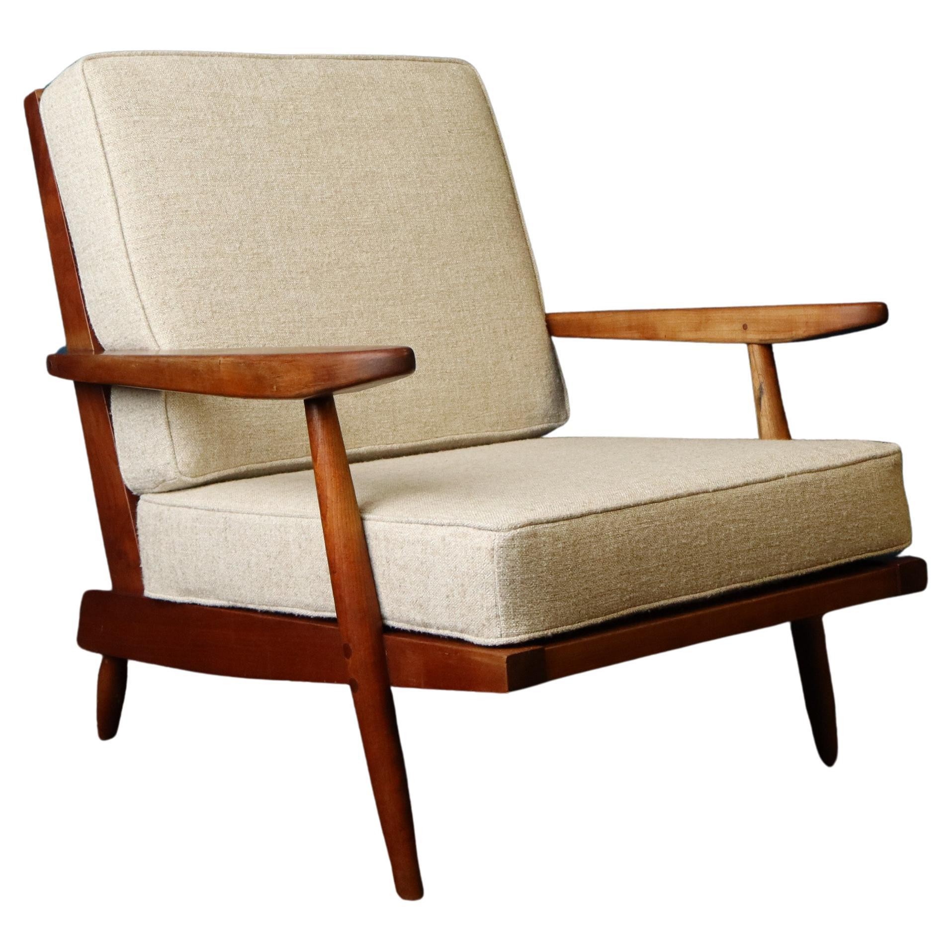 Silla de salón George Nakashima con respaldo en cerezo negro americano