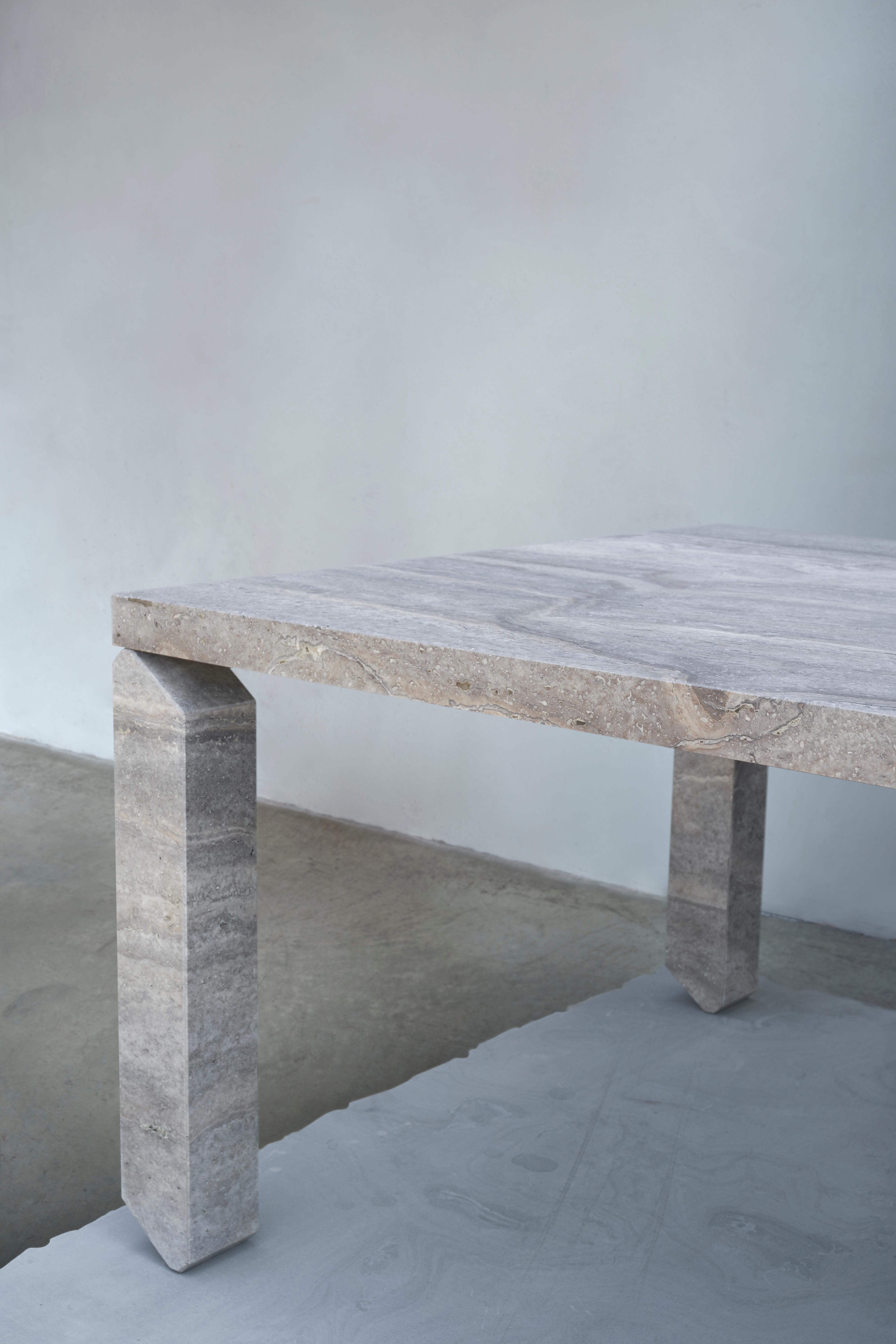 Contemporary Tiptoe equilibrium marble dining table by dAM Atelier For Sale