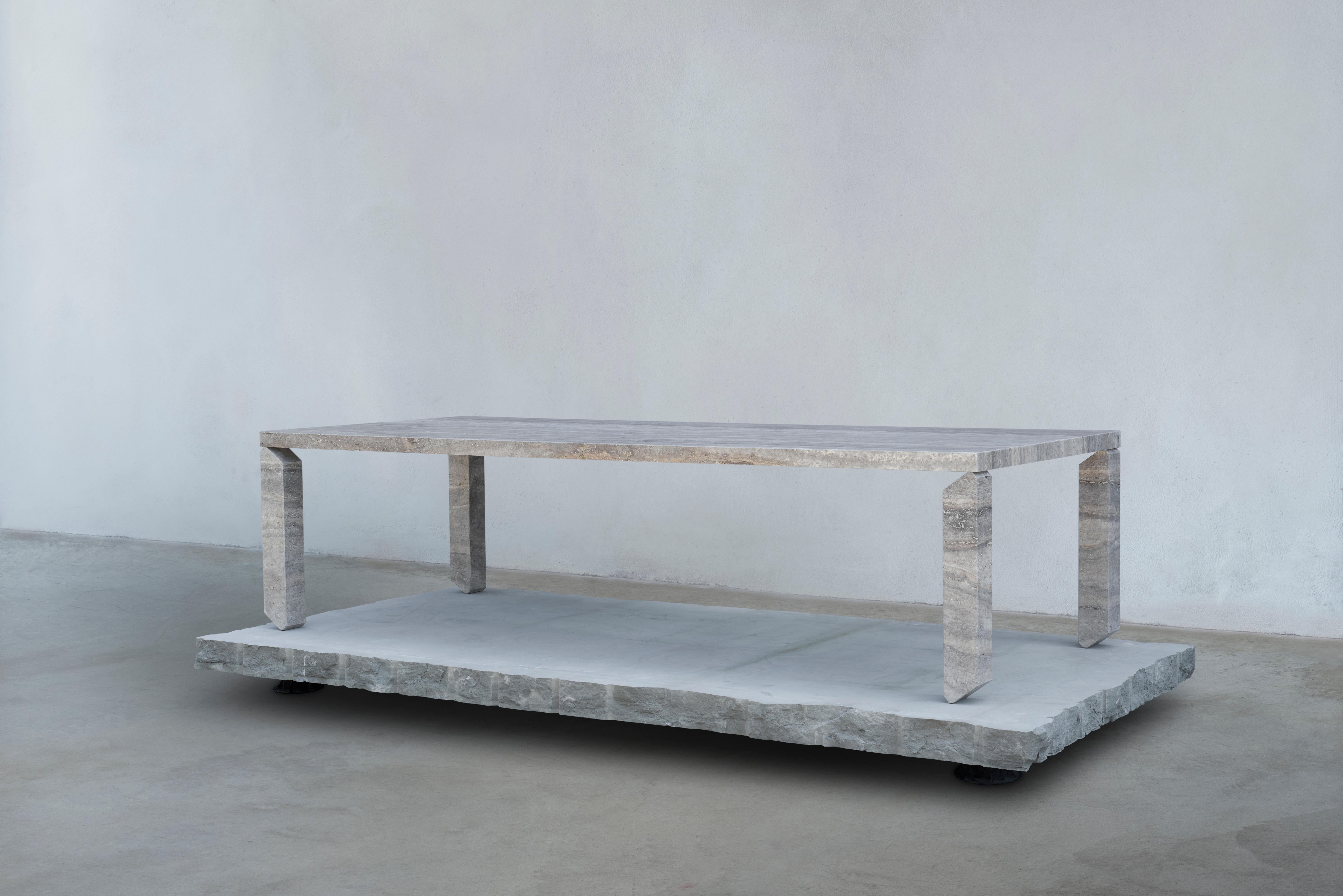 Italian Tiptoe equilibrium marble dining table by dAM Atelier For Sale