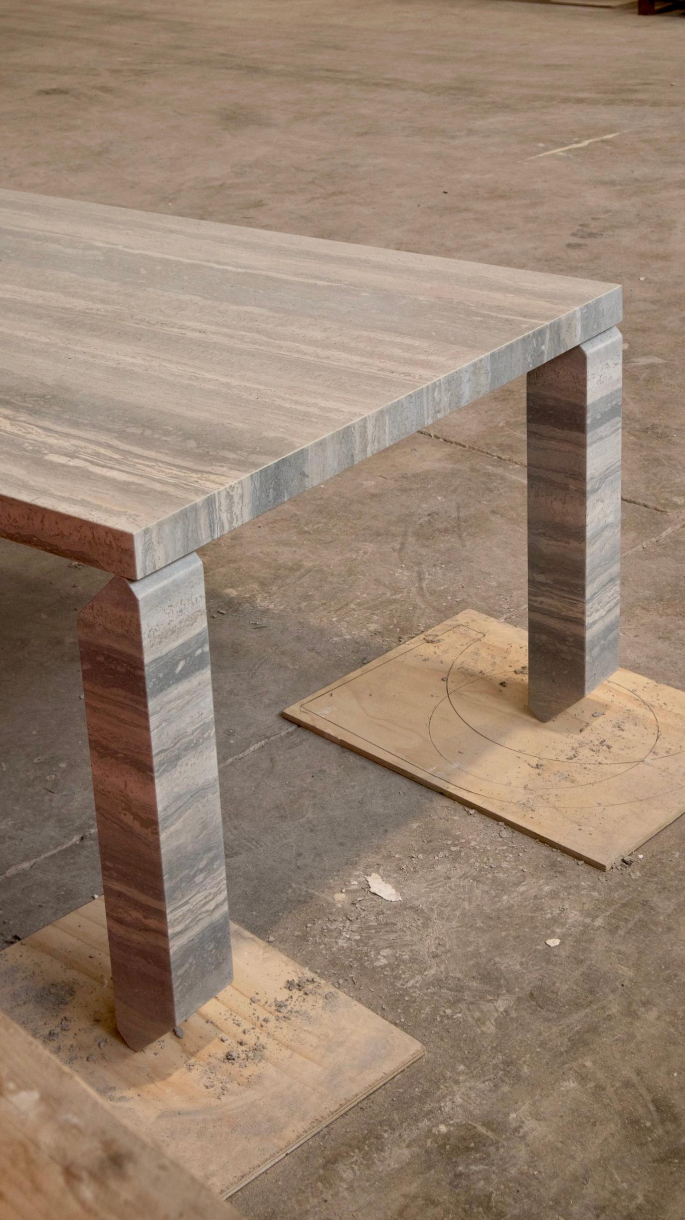 Tiptoe equilibrium marble dining table by dAM Atelier For Sale 6