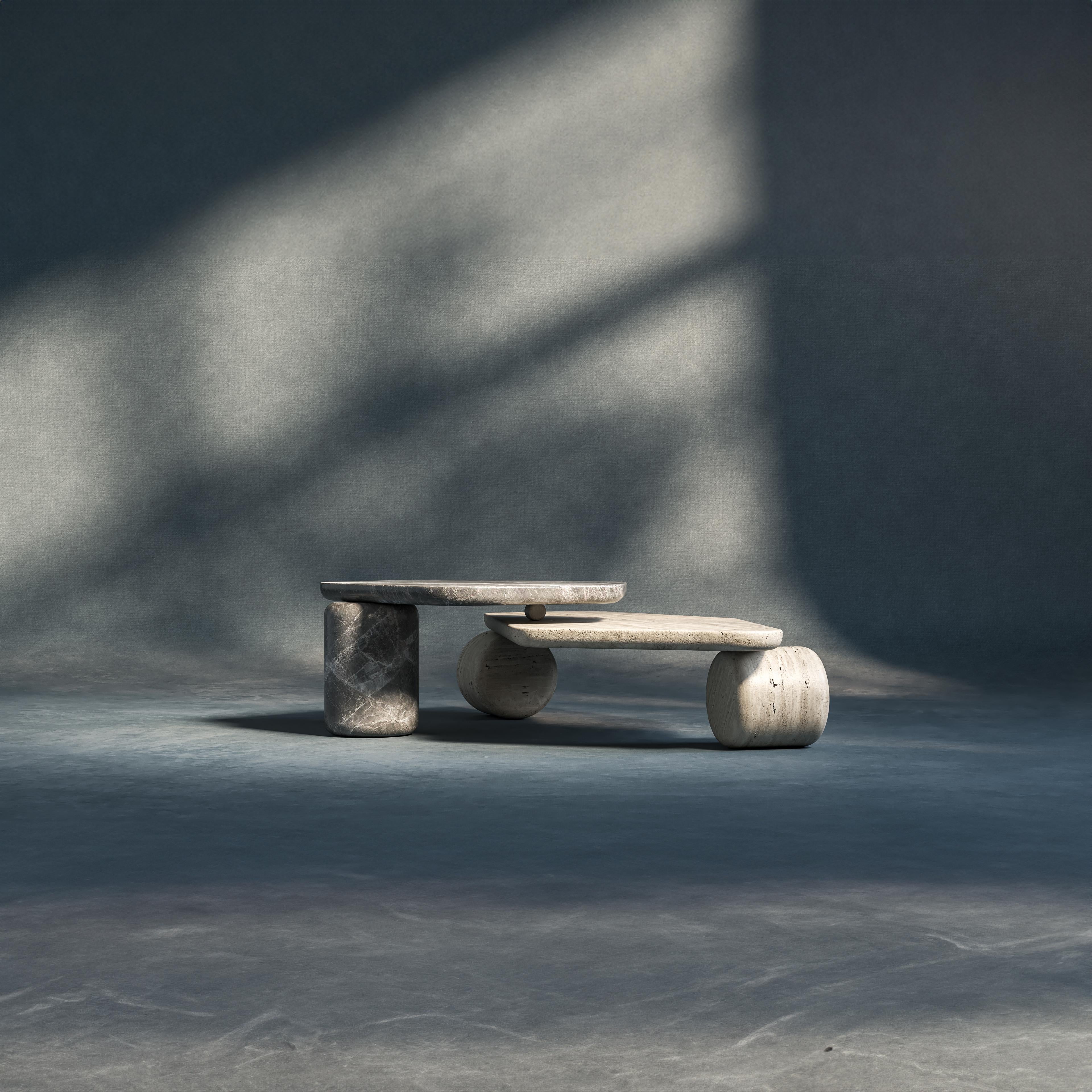 Modern Lithoscape sculptural stone coffee table by dAM Atelier For Sale