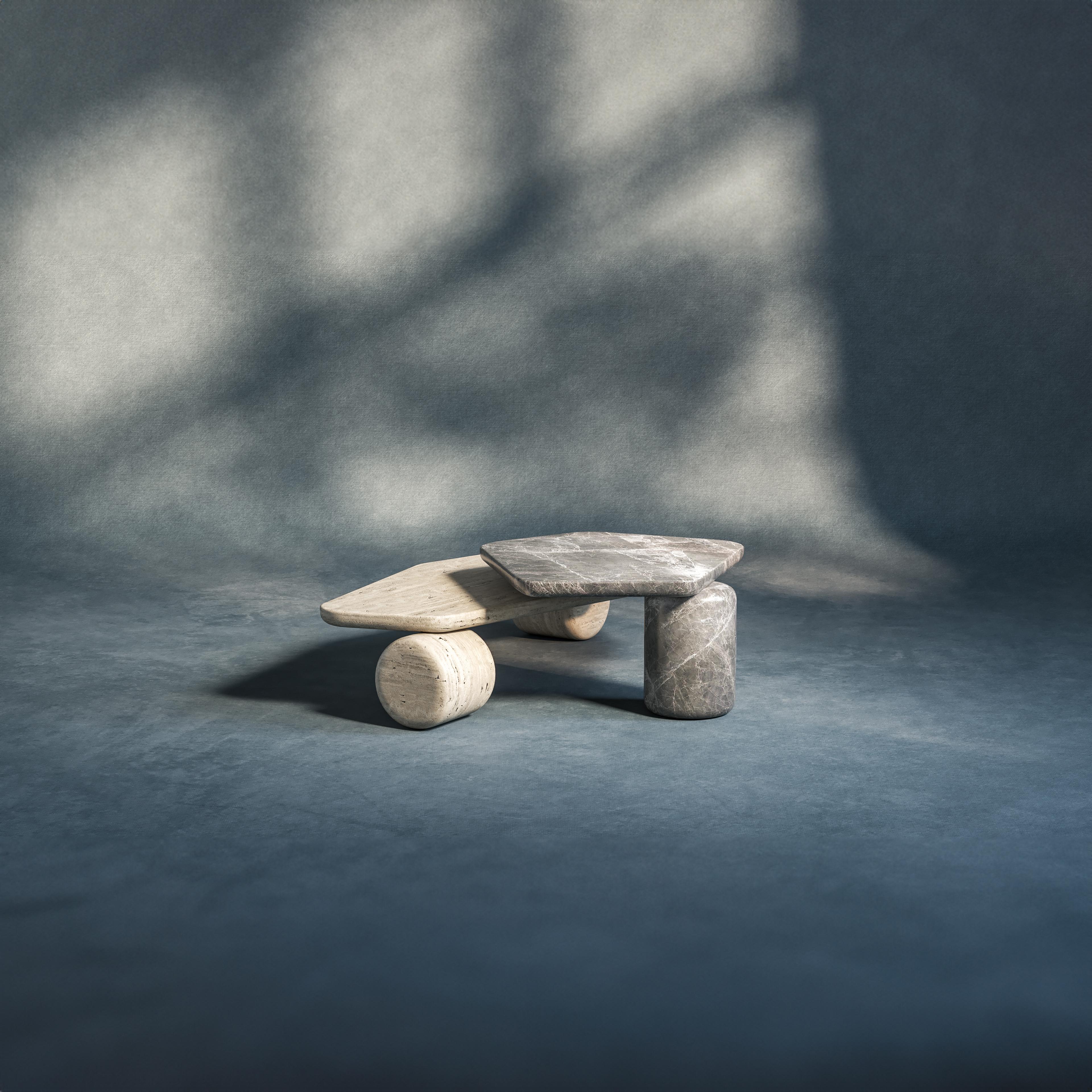 Italian Lithoscape sculptural stone coffee table by dAM Atelier For Sale