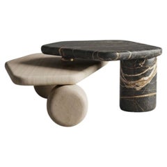 Lithoscape sculptural stone coffee table by dAM Atelier