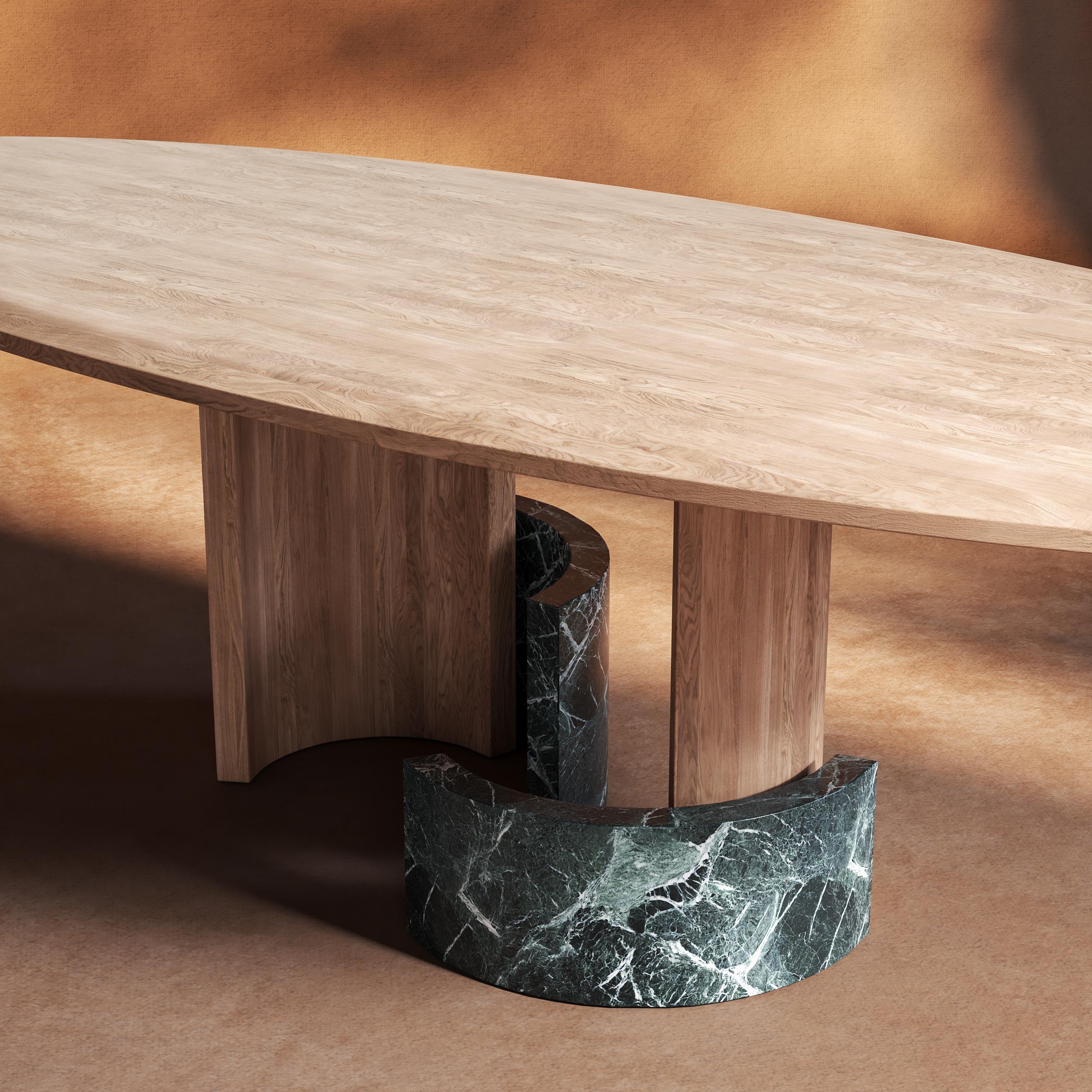 Moderne Table de salle à manger contemporaine sculpturale CC Ellipse par dAM Atelier en vente