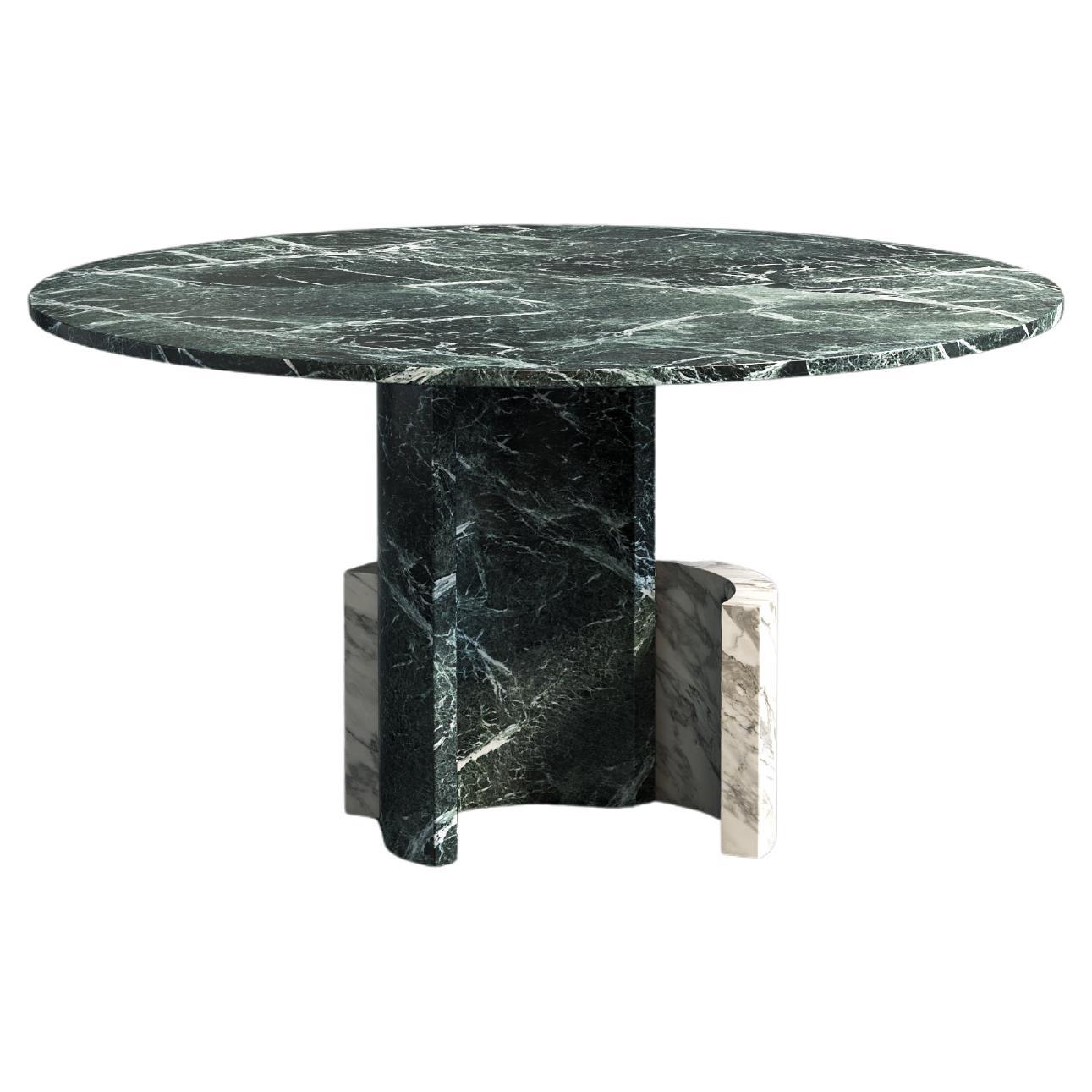 CC Round sculptural contemporary marble dining table by dAM Atelier