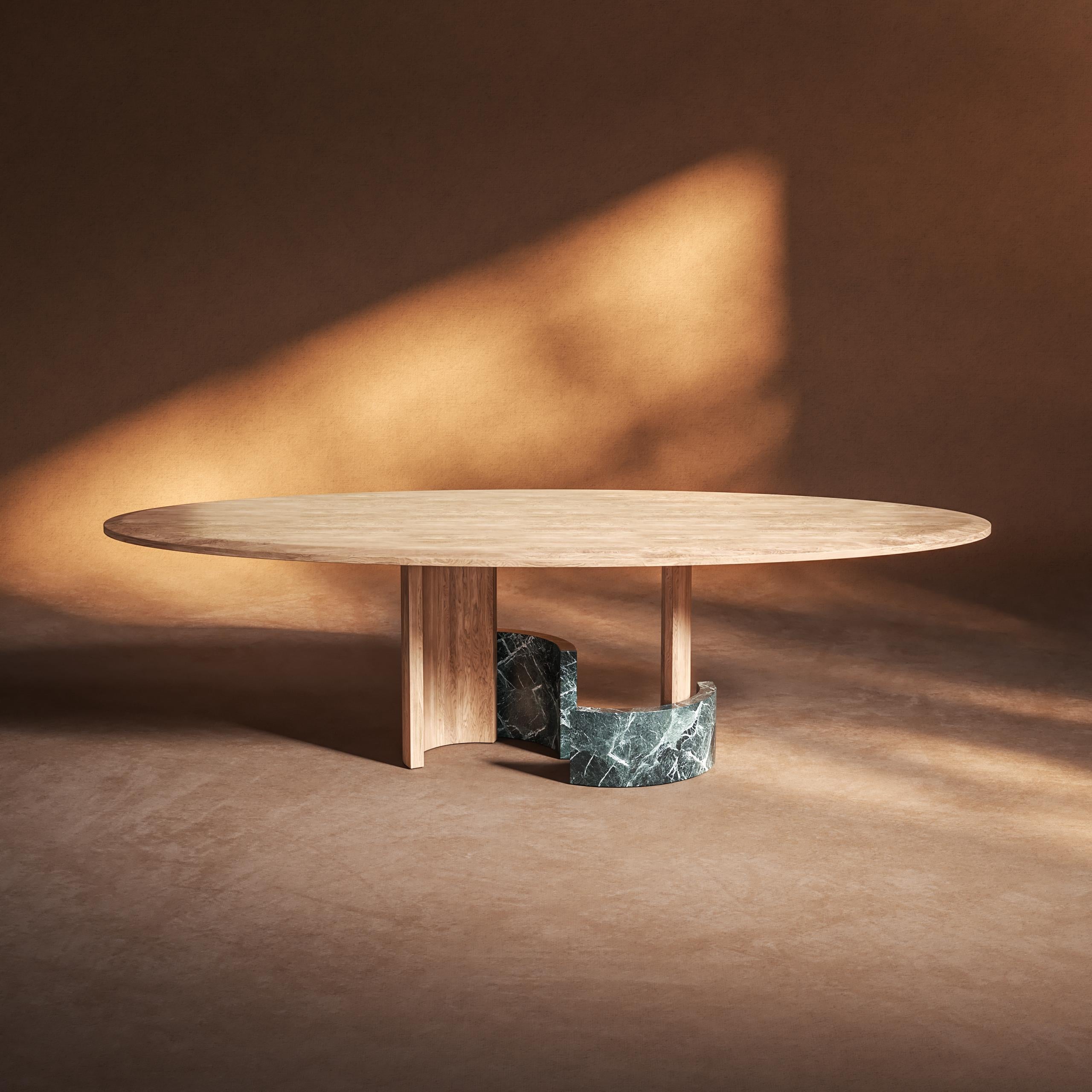 CC Round sculptural contemporary marble dining table by dAM Atelier In New Condition For Sale In San Paolo D'argon, BG