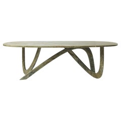 Fleur sculptural contemporary marble dining table by dAM Atelier