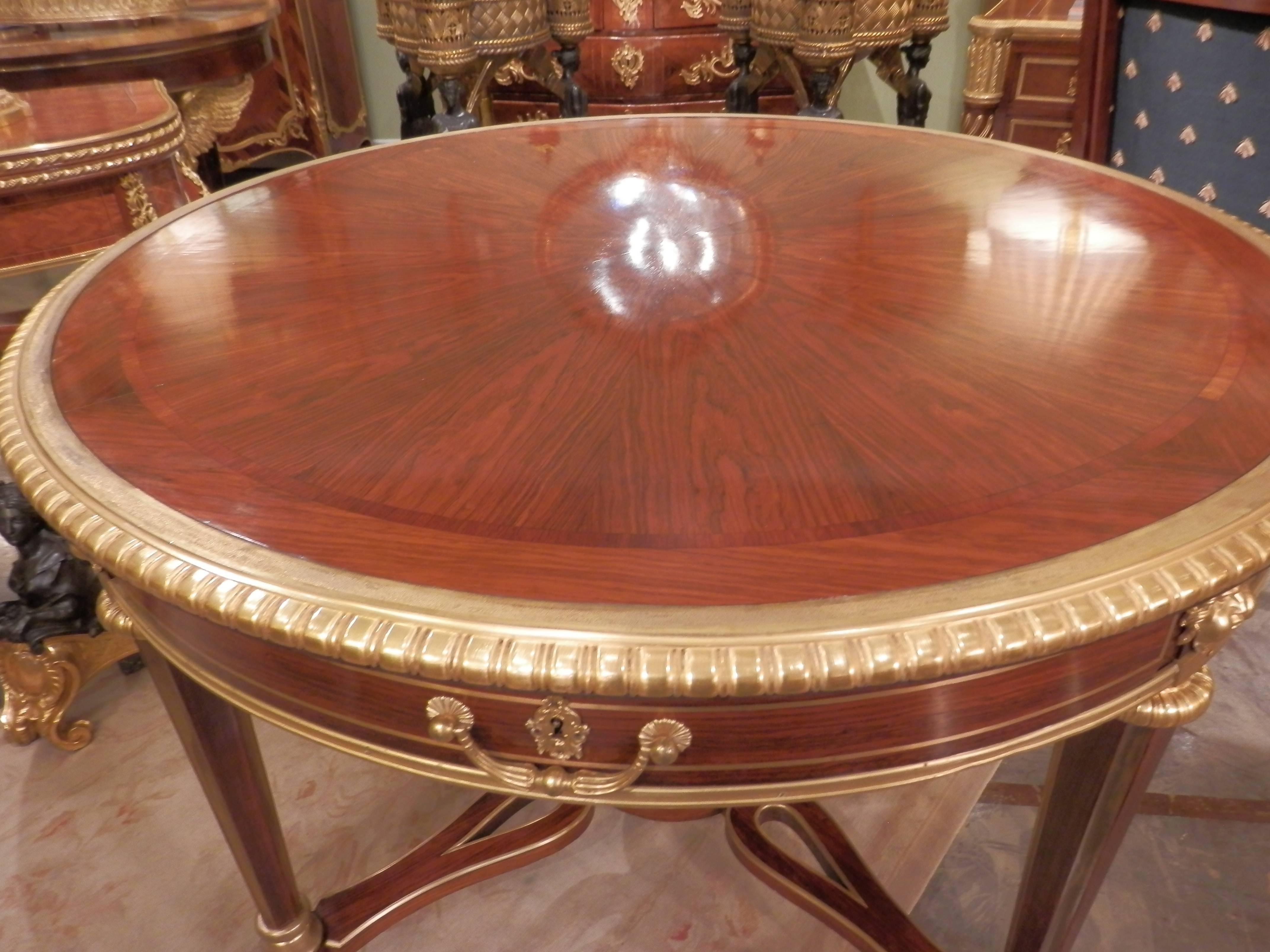 Bronze 19th Century Fine Signed G. Durand French Louis XVI Center Table