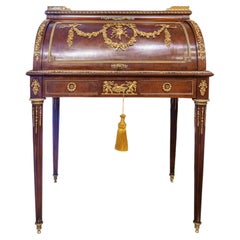 A very fine 19th century French Louis XVI rolltop desk by Francois Linke
