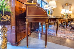 A very fine 19th century French Louis XVI rolltop desk by Francois Linke