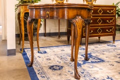 A beautiful late 18th century Dutch Queen Anne game table . Felt gaming surface