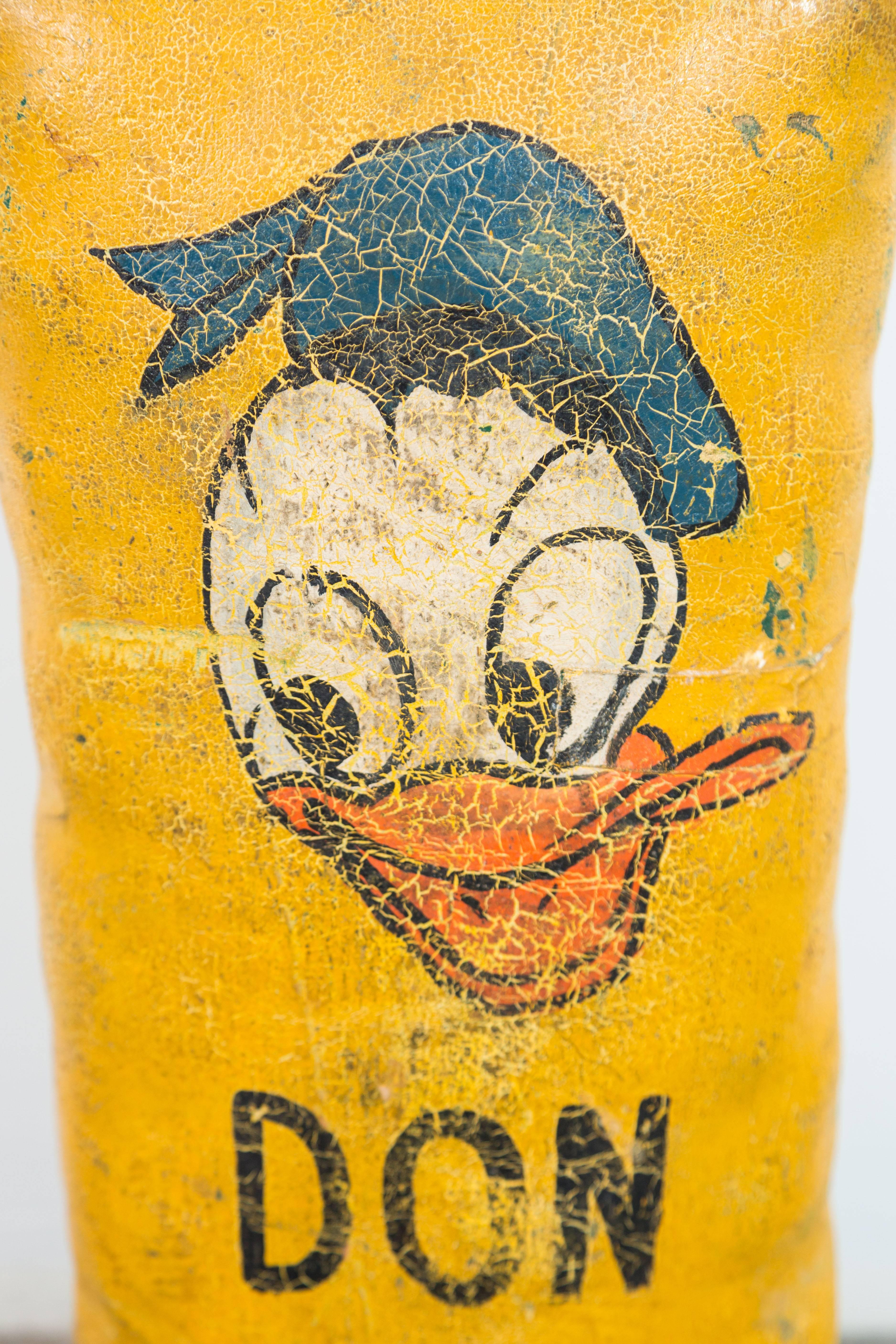 Vintage carnival midway knockdown punk. Perhaps one of a kind Don duck? Great condition and vibrant paint surface. Donald Duck first cartoon appearance was in 1934 as part Disney's Silly Symphonies series.