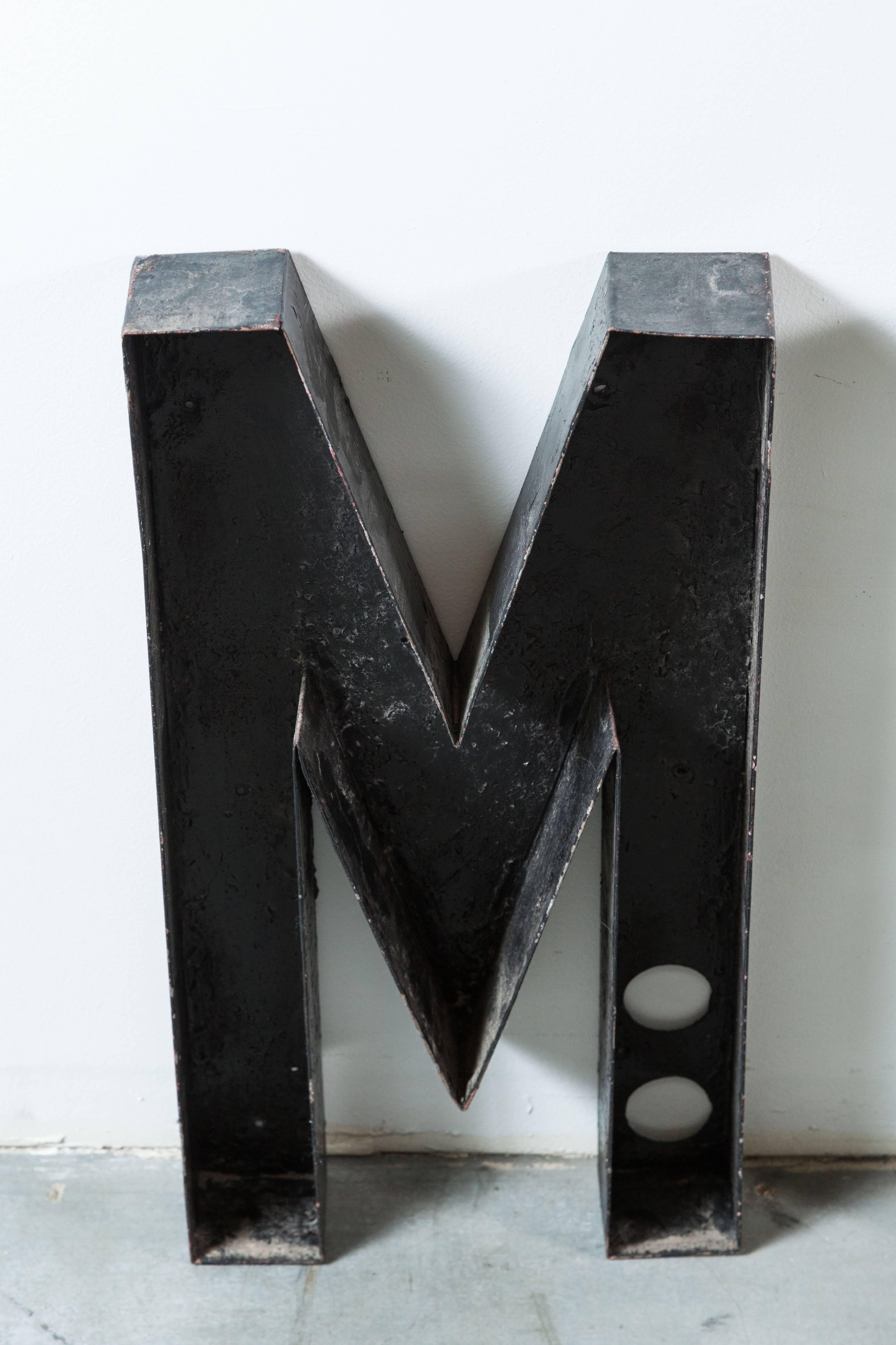 Steampunk Vintage Movie Marquee Sheet Metal Letters Metropolitan