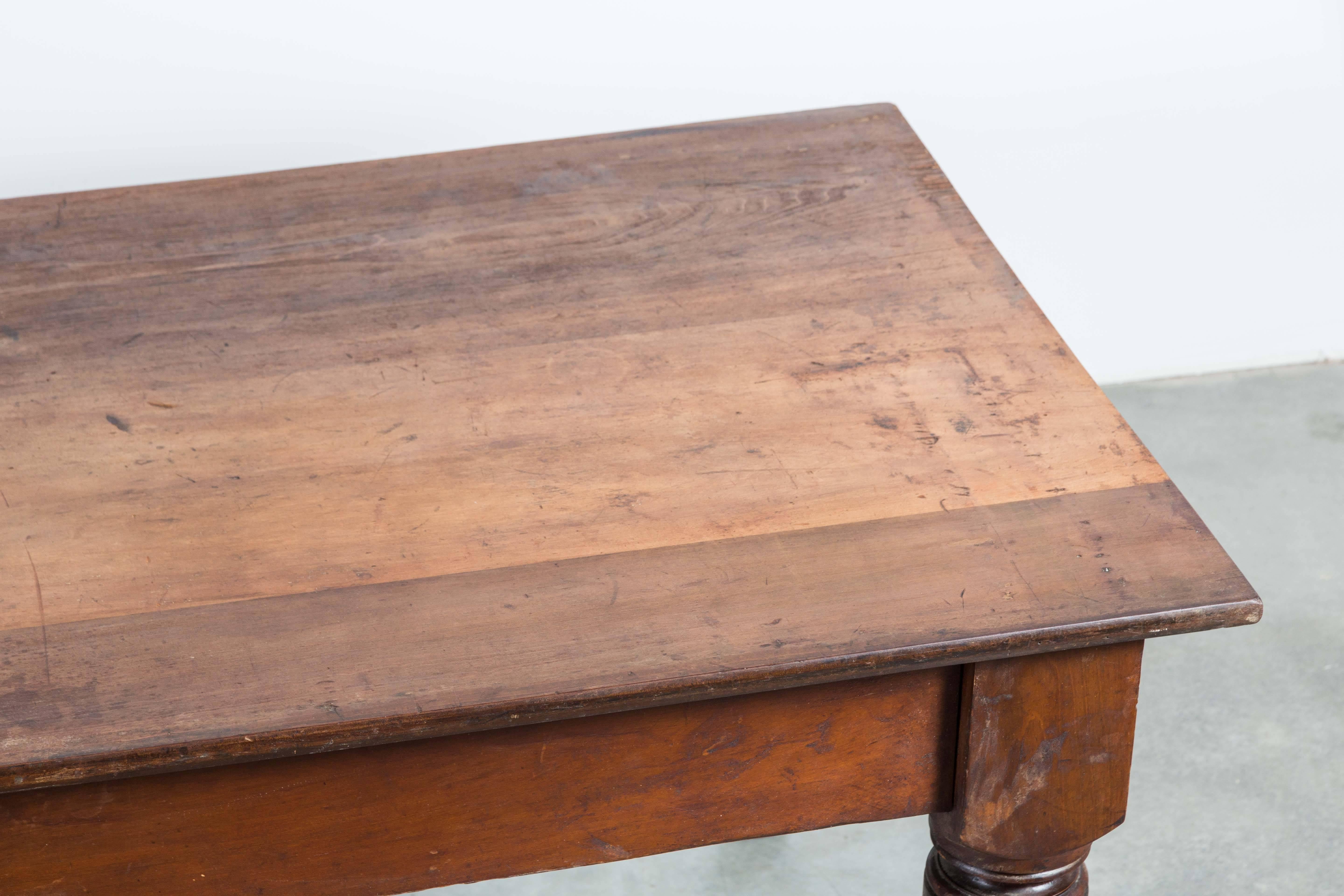 Late 19th Century Three-Drawer Harvest Table or Store Counter 1