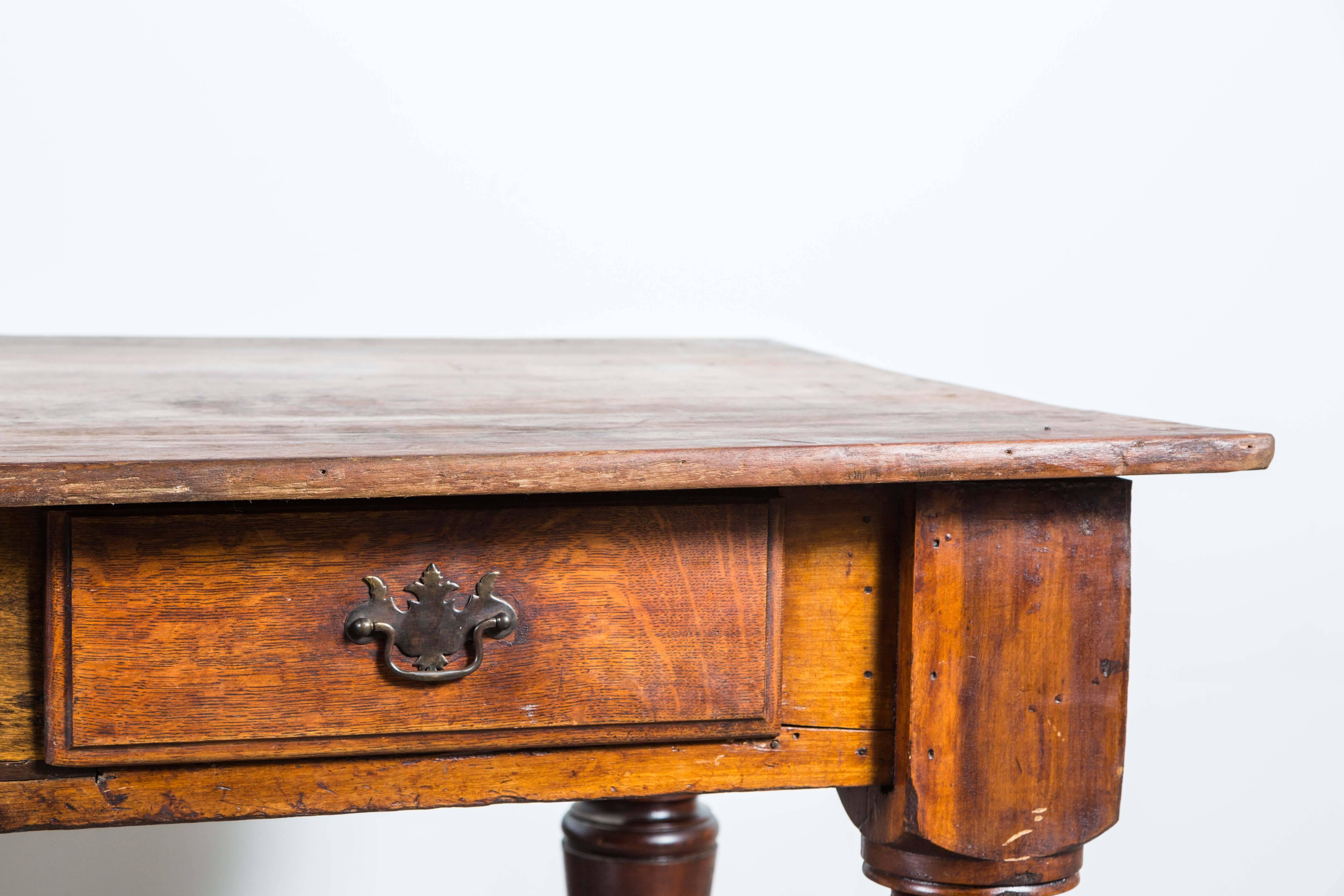 Late 19th Century Three-Drawer Harvest Table or Store Counter 2