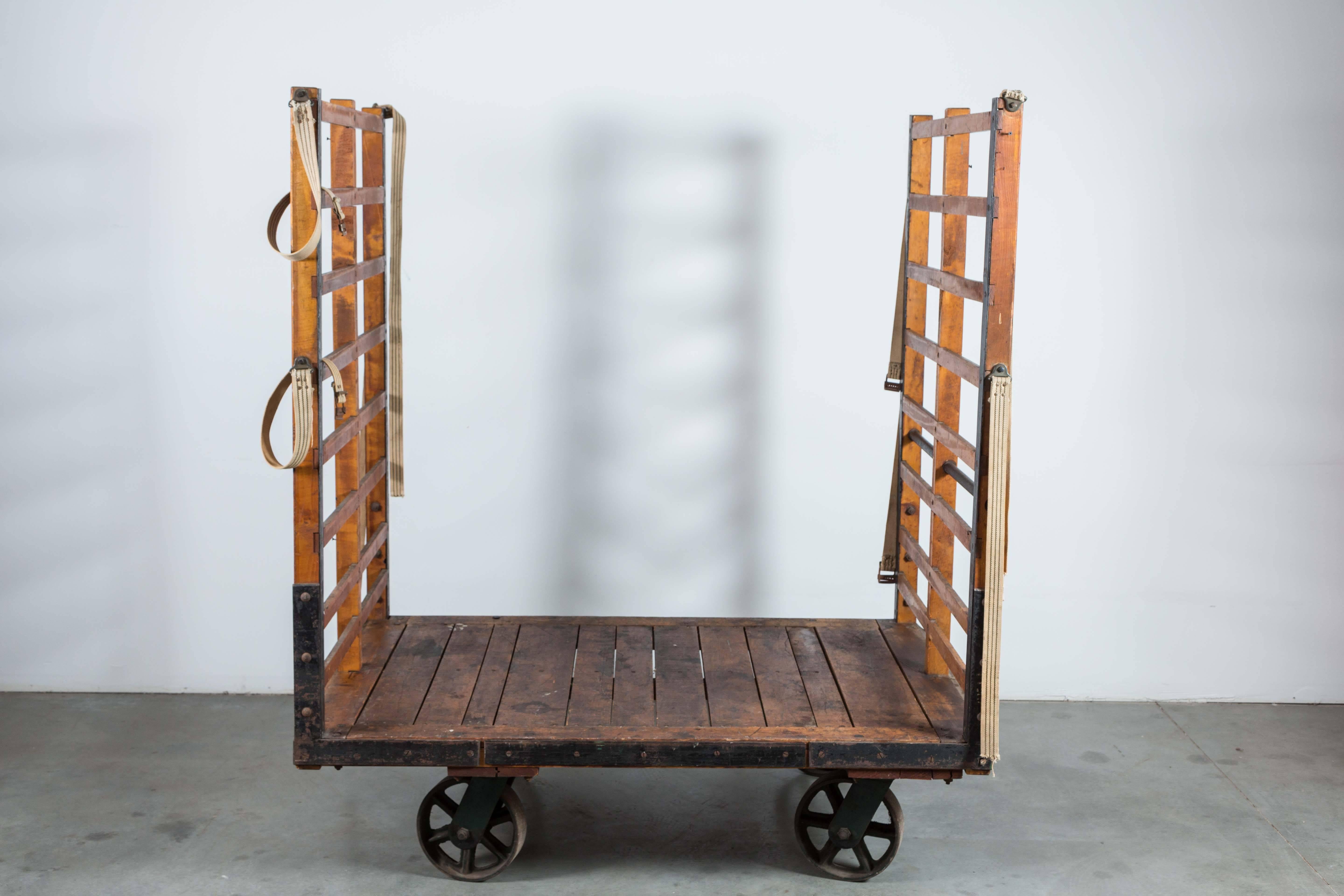 Late 19th Century Midwestern Train Depot Luggage Cart 1