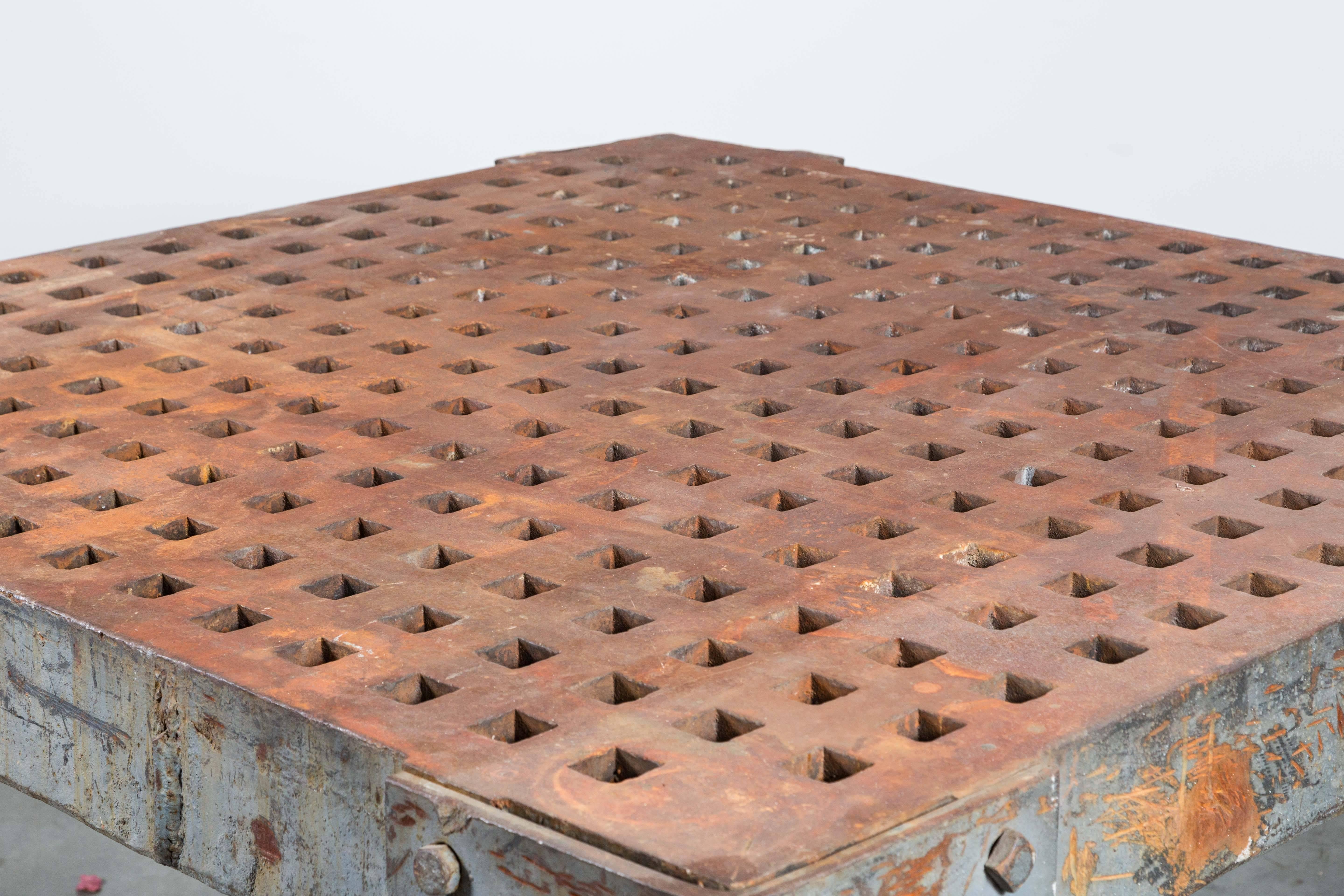 Cast Iron Vintage Industrial Welder's Table 1
