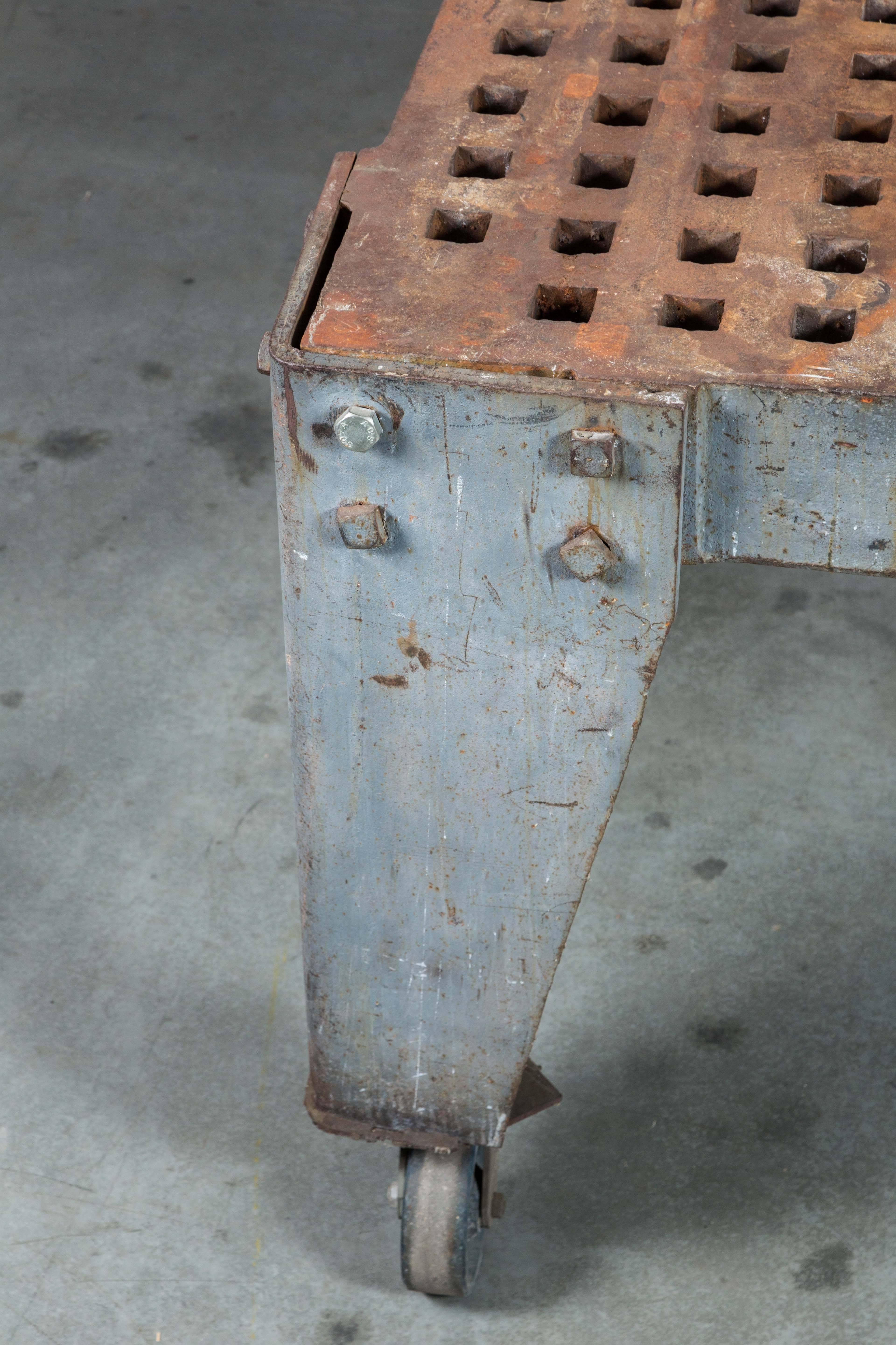 Cast Iron Vintage Industrial Welder's Table 2