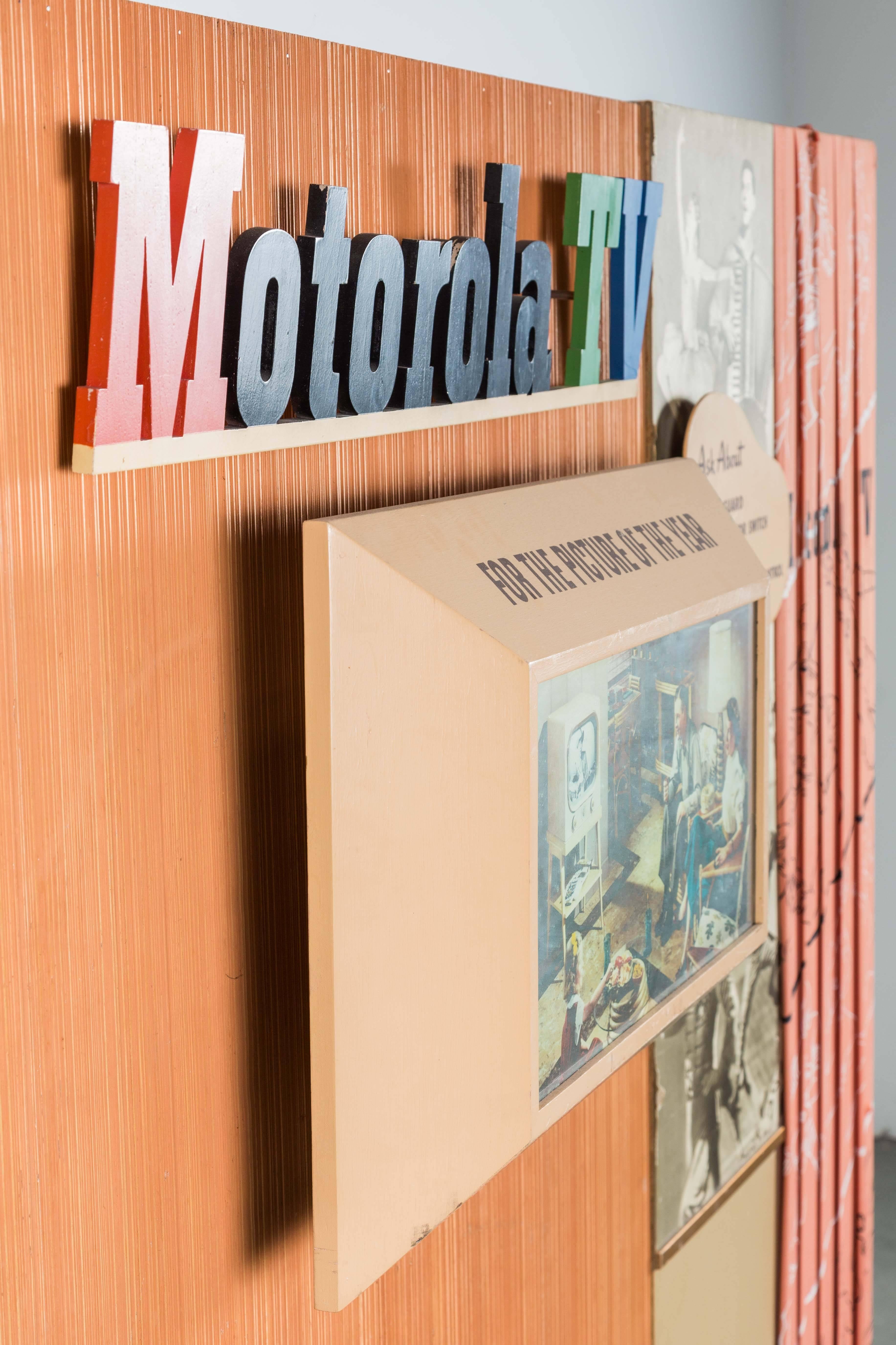 20th Century Mid-Century Motorola Television Lighted Trade or Store Display