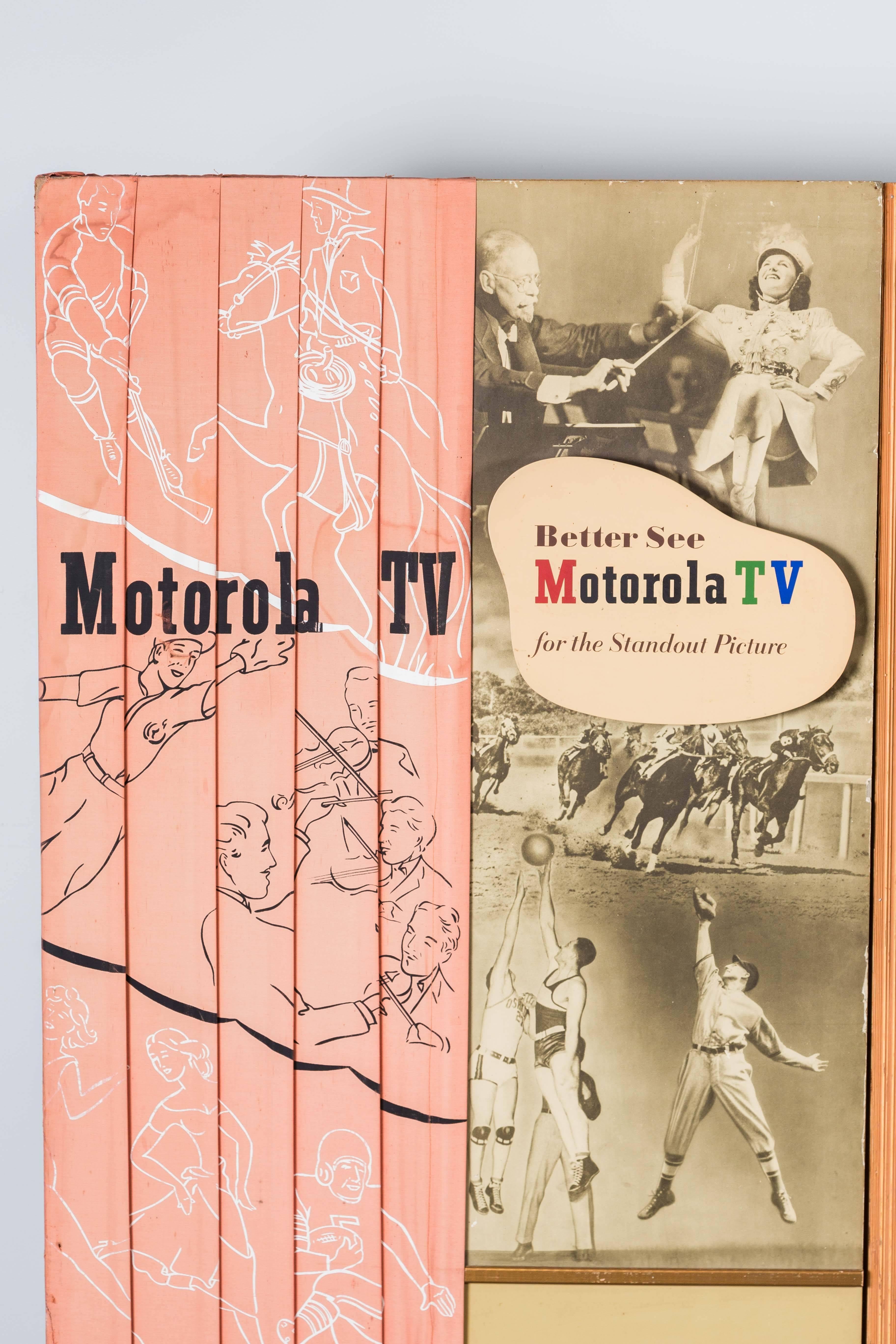 Mid-Century Motorola Television Lighted Trade or Store Display 1