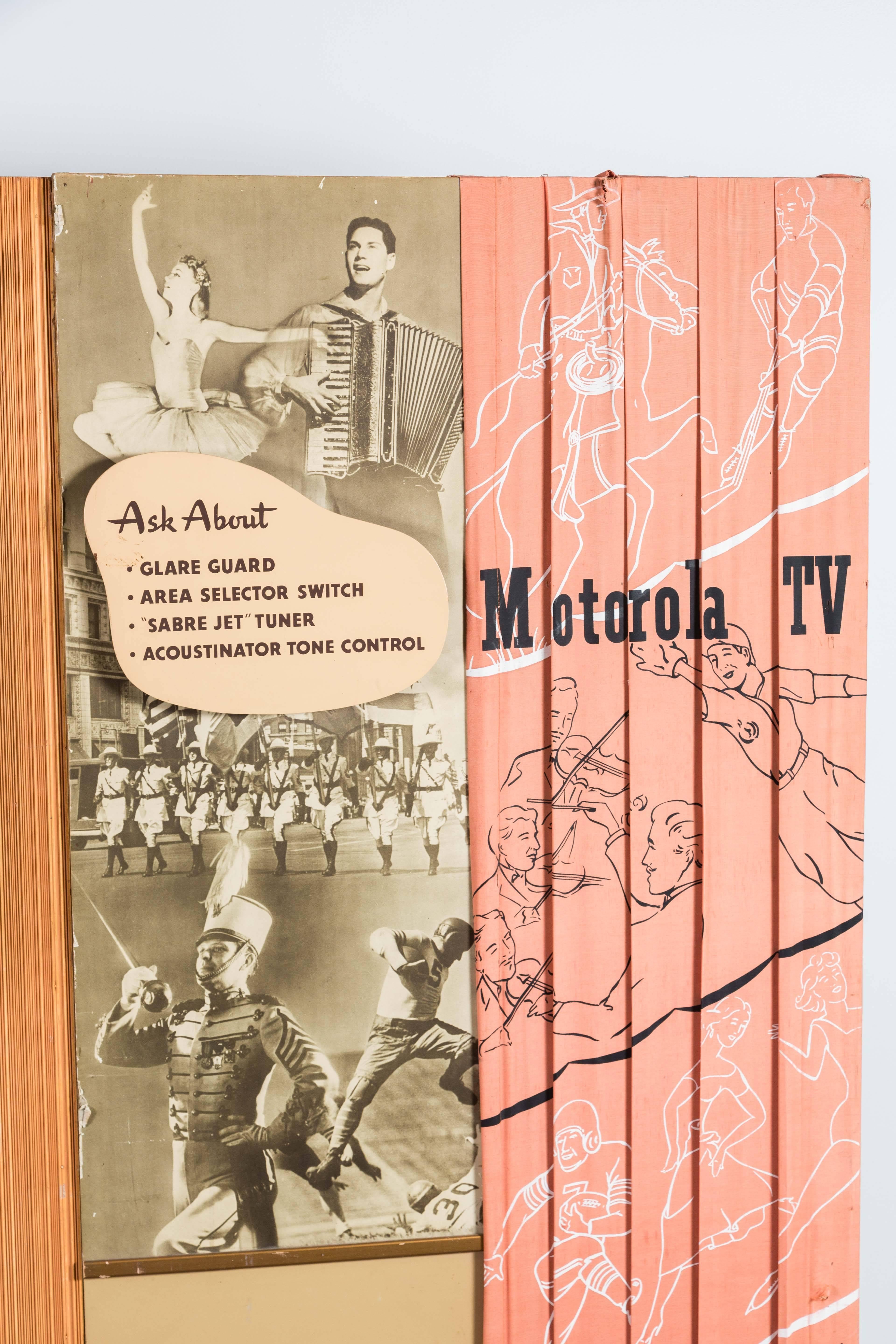 Mid-Century Motorola Television Lighted Trade or Store Display 2