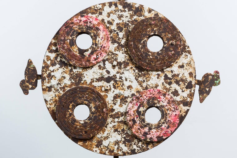 Carnival Midway Cast Iron Spinning Disc and Duck Shooting Gallery Target at 1stDibs