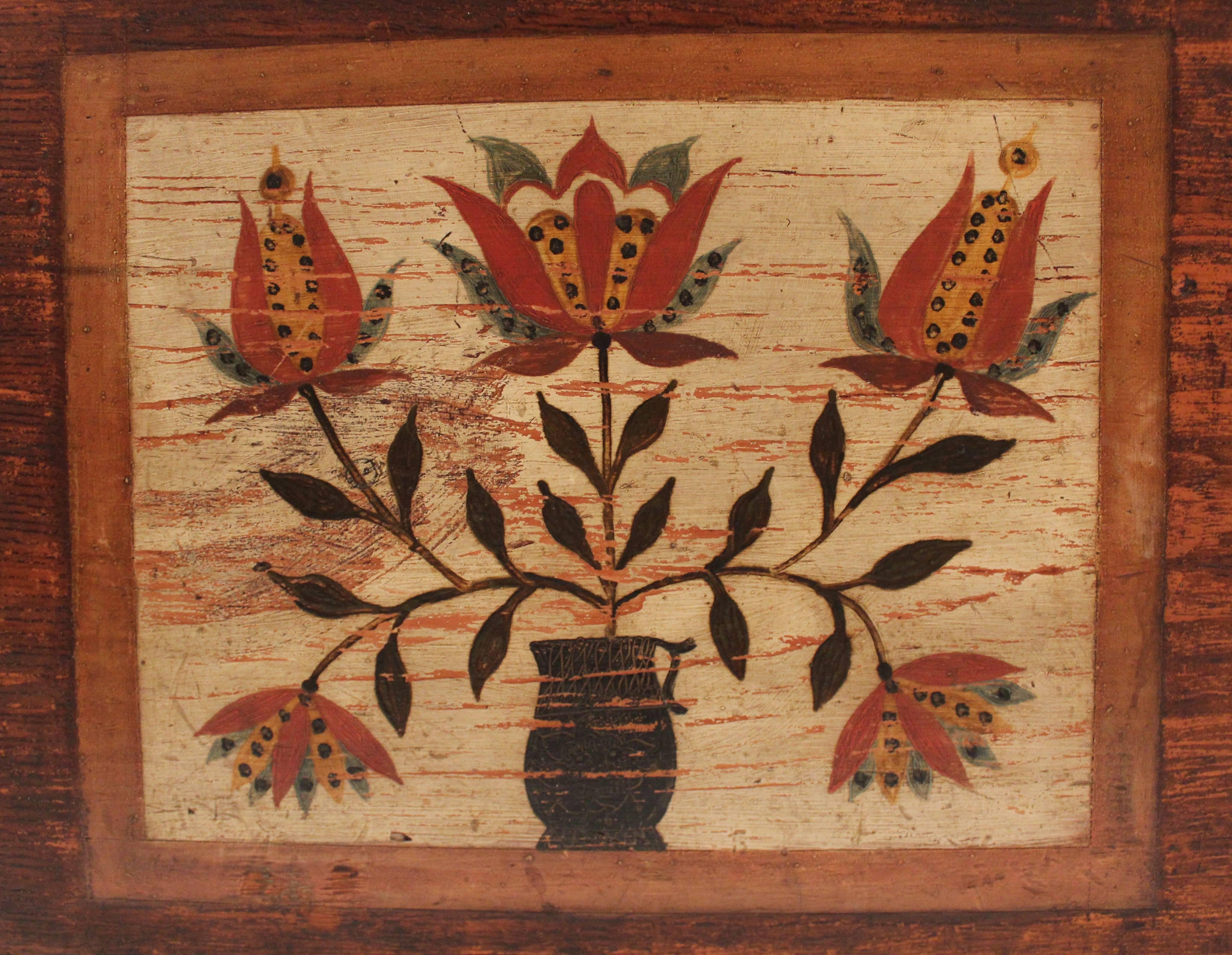 Pine Rare Painted Blanket Chest