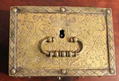 Engraved Miniature Brass Casket